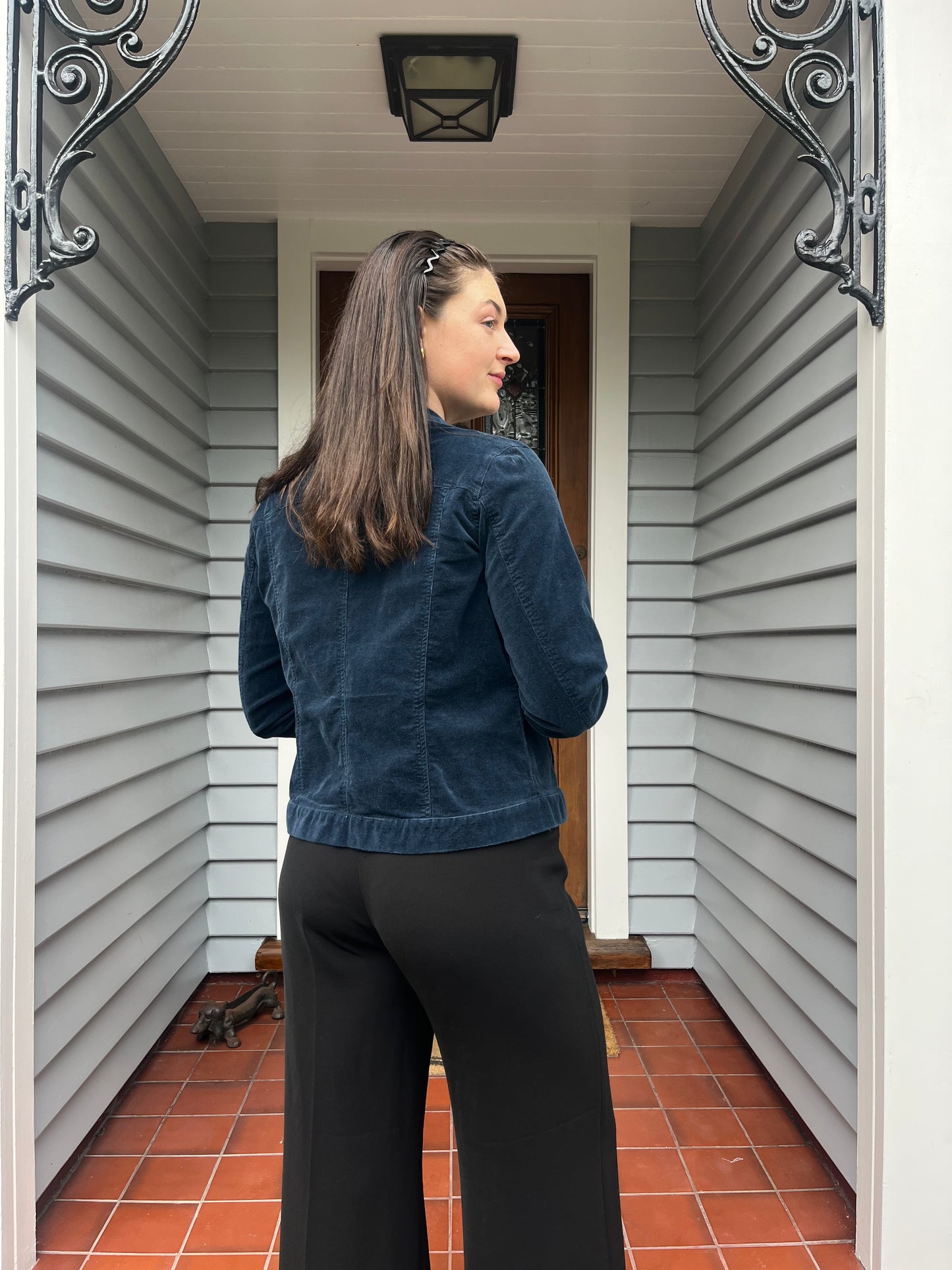 Navy Corduroy Jacket | Size 14