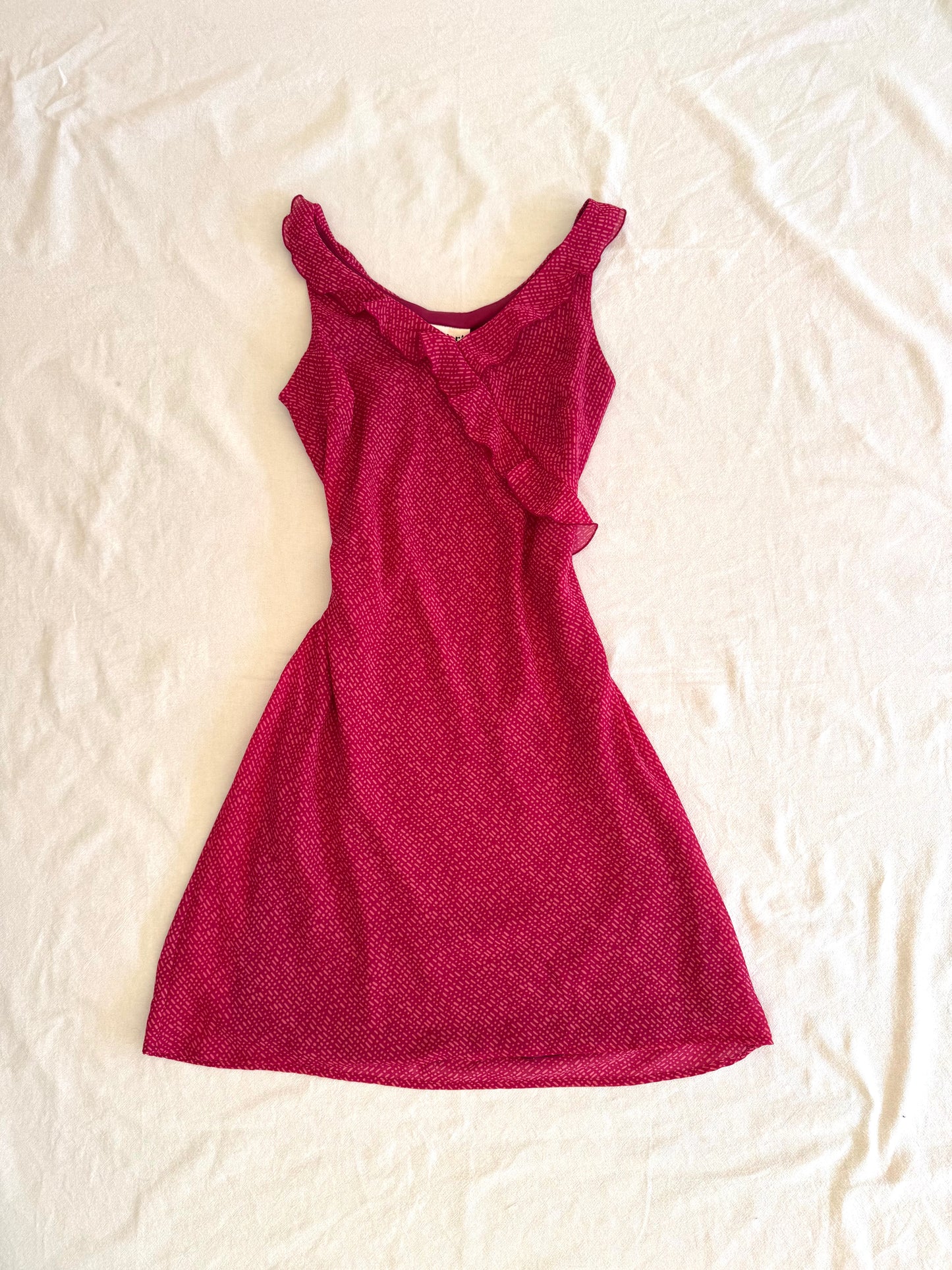 Pink Polka Dot Midi Dress | Size 12