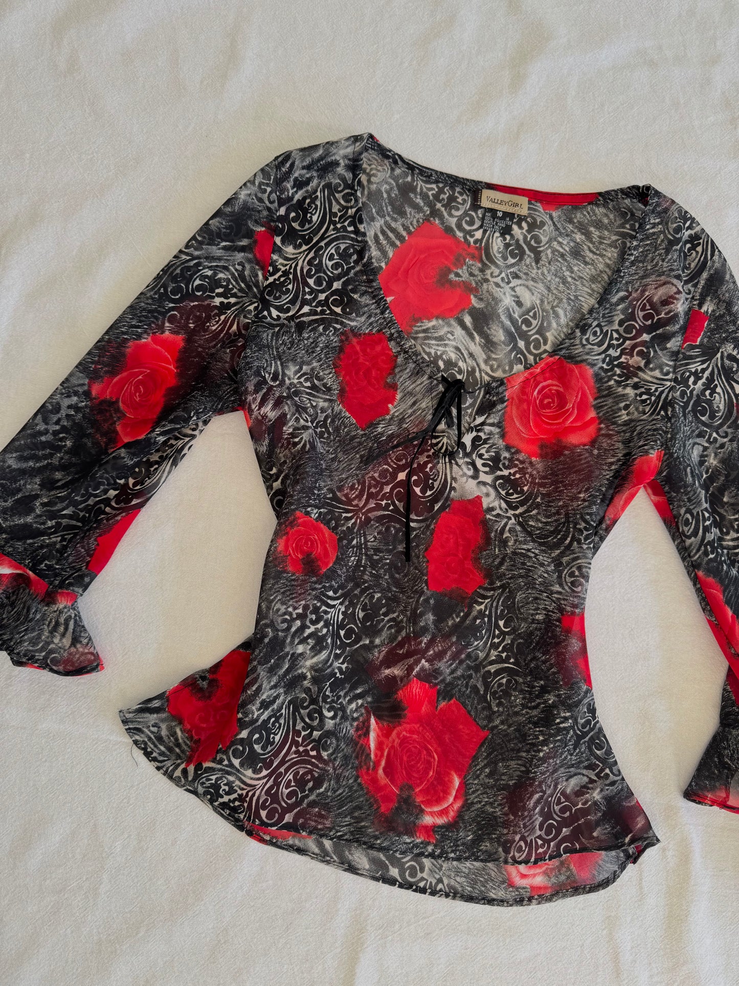 Floral Sheer Blouse | Size 8