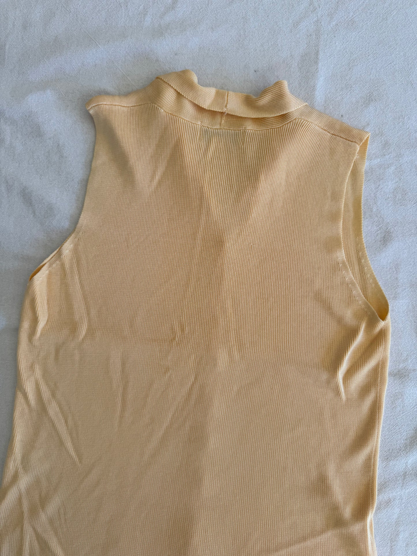 Yellow Button-Up Vest | Size L