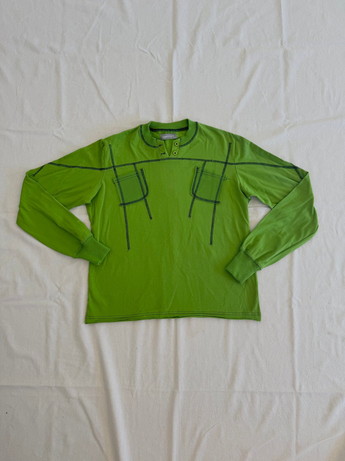 Green Exposed Stitch Long Sleeve | Size 10