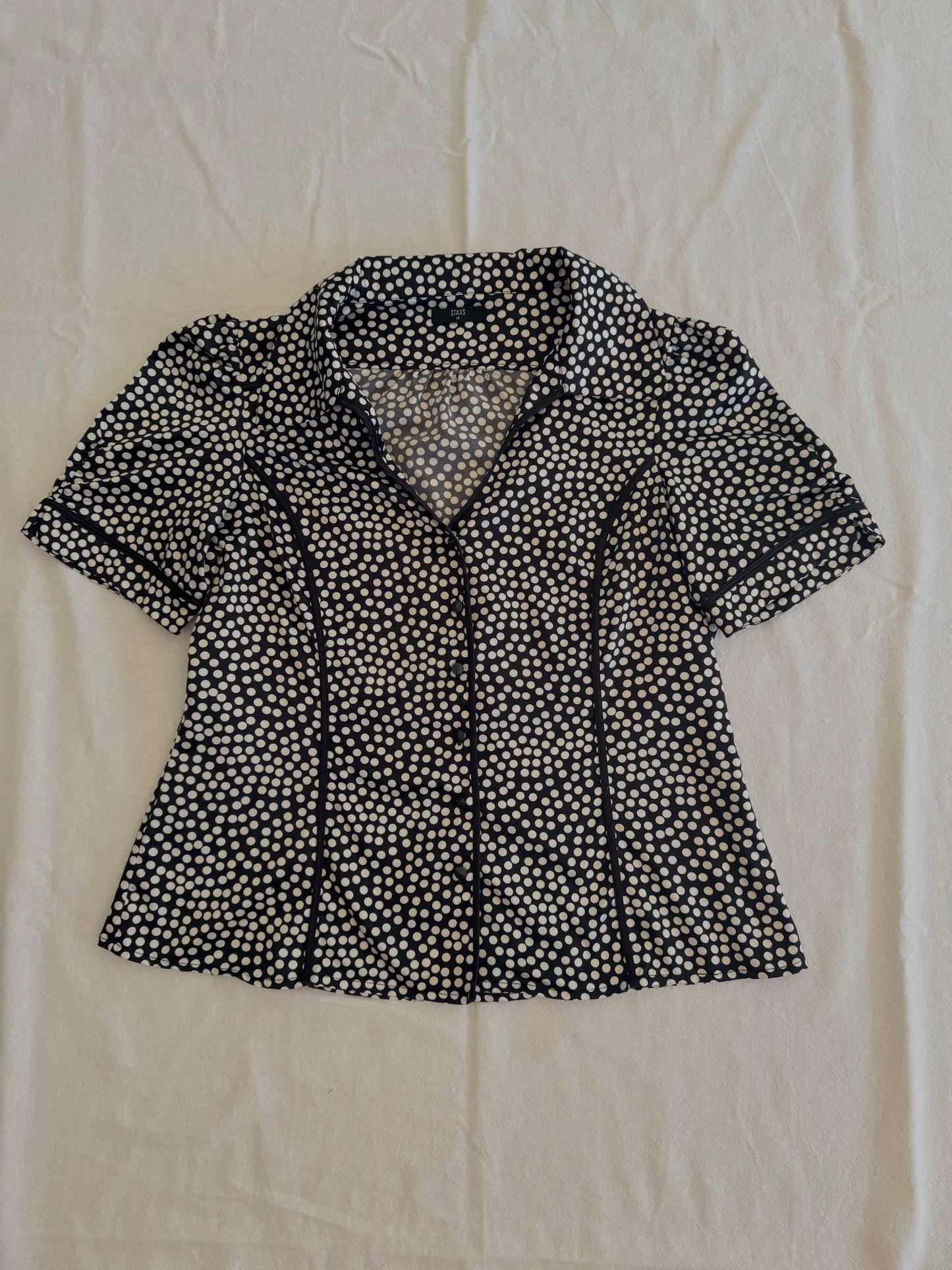 STAXS Polka Dot Blouse | Size 14