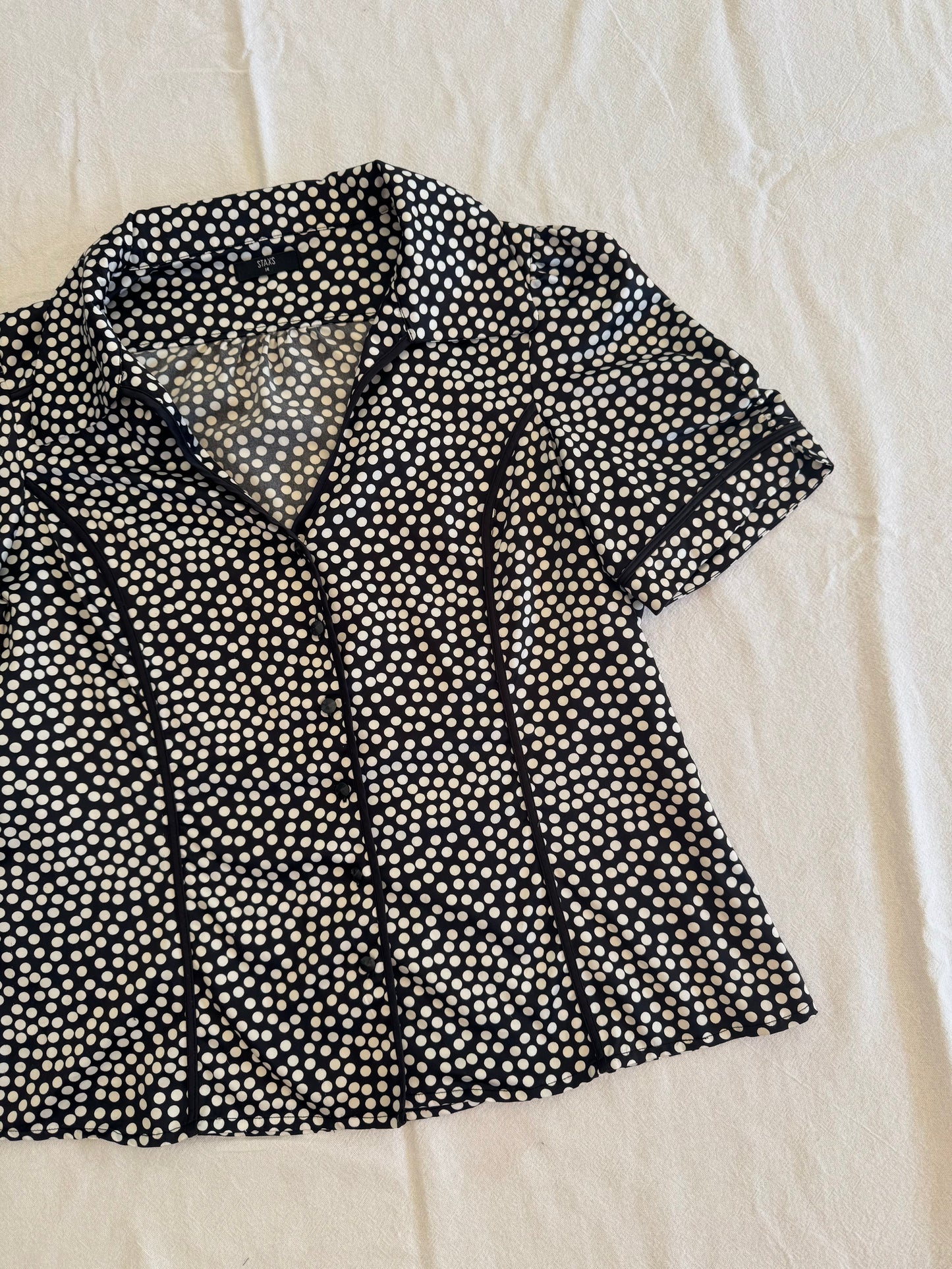 STAXS Polka Dot Blouse | Size 14