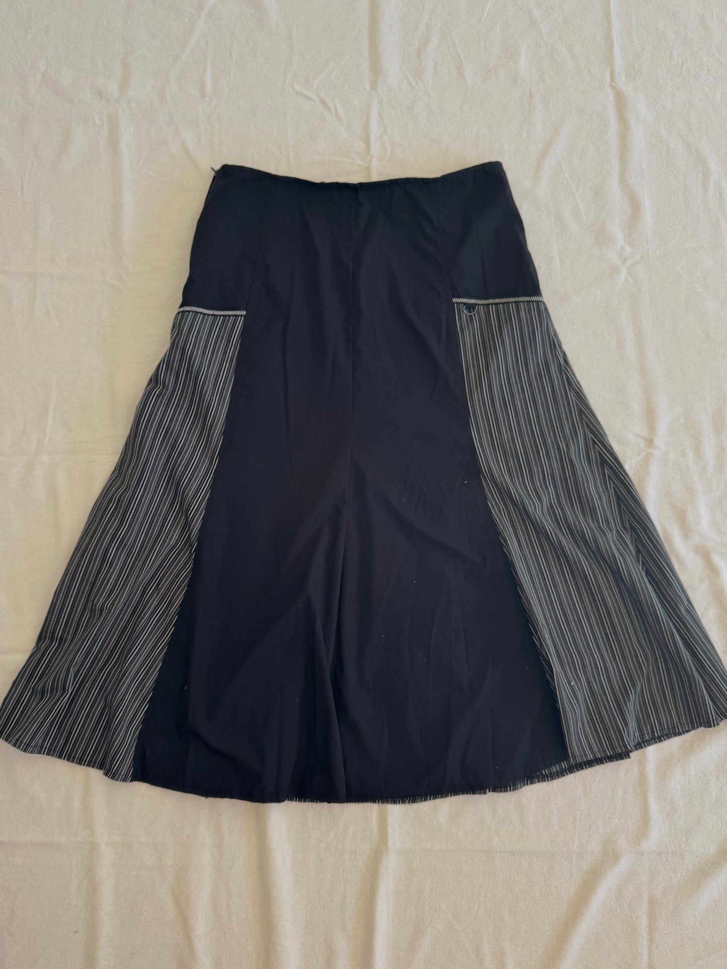 Funky Striped Midi Skirt | Size 10-12
