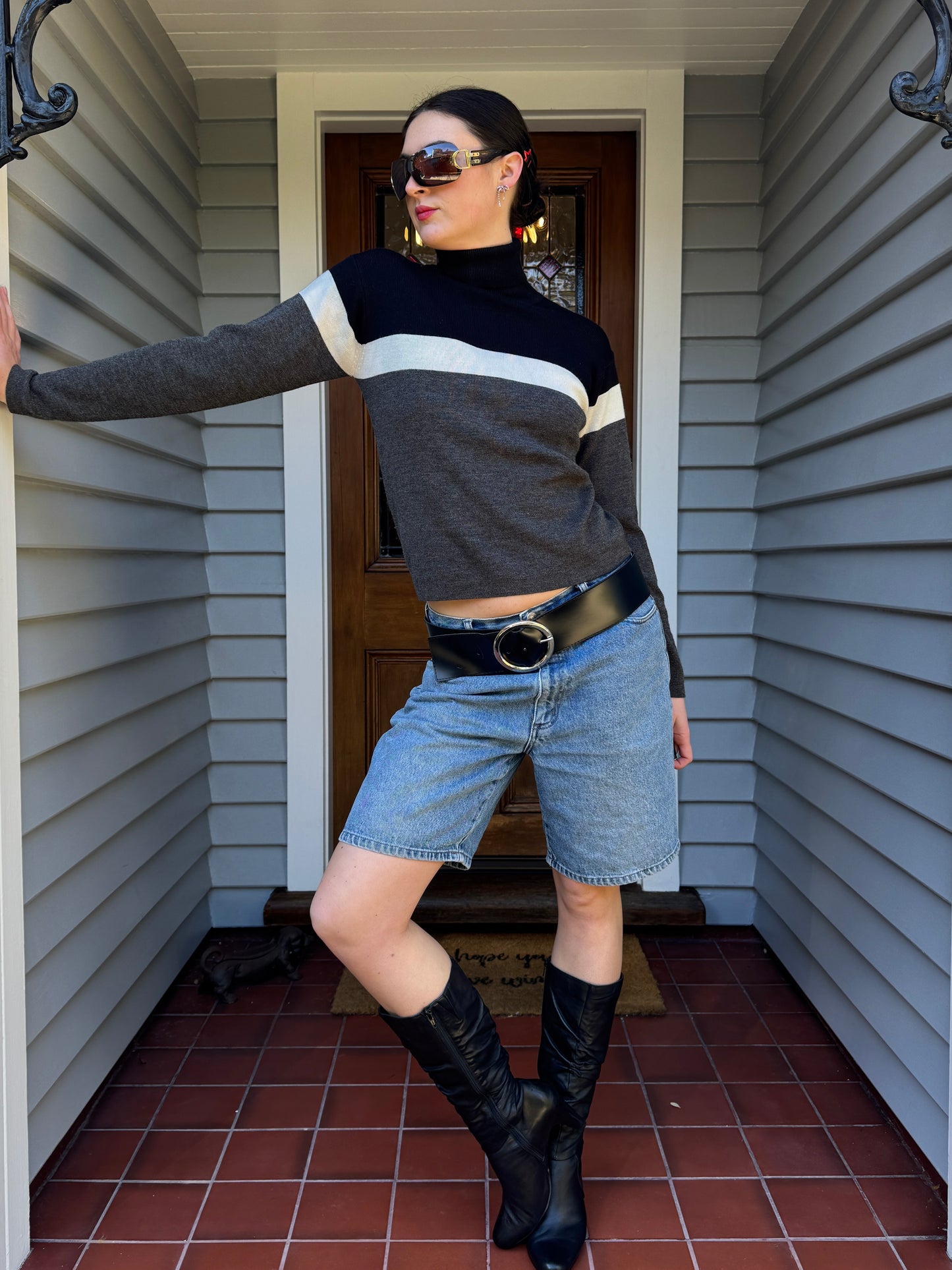Vintage Wool Blend Turtleneck | Size M