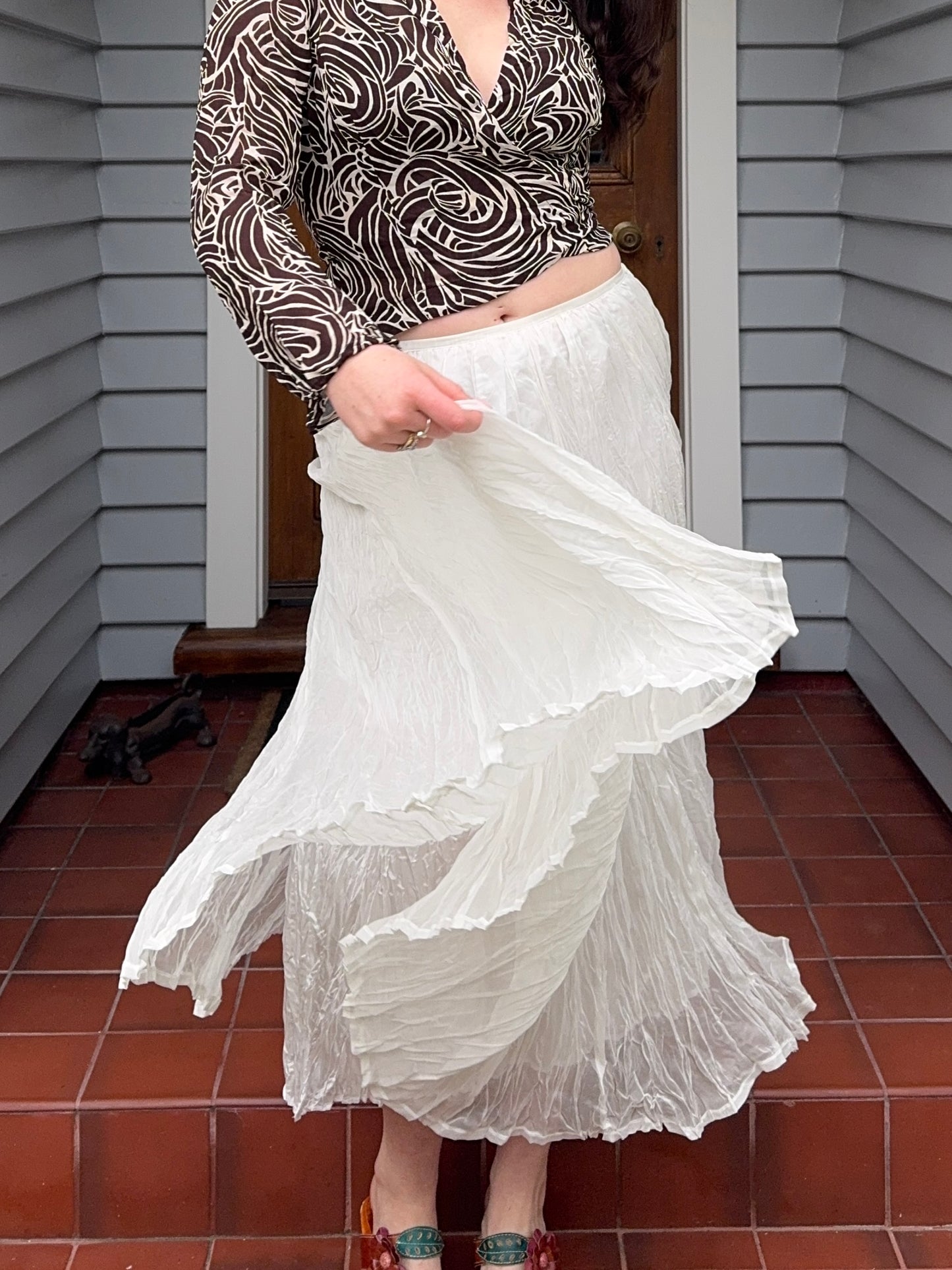 White Maxi Skirt | Size 12-14