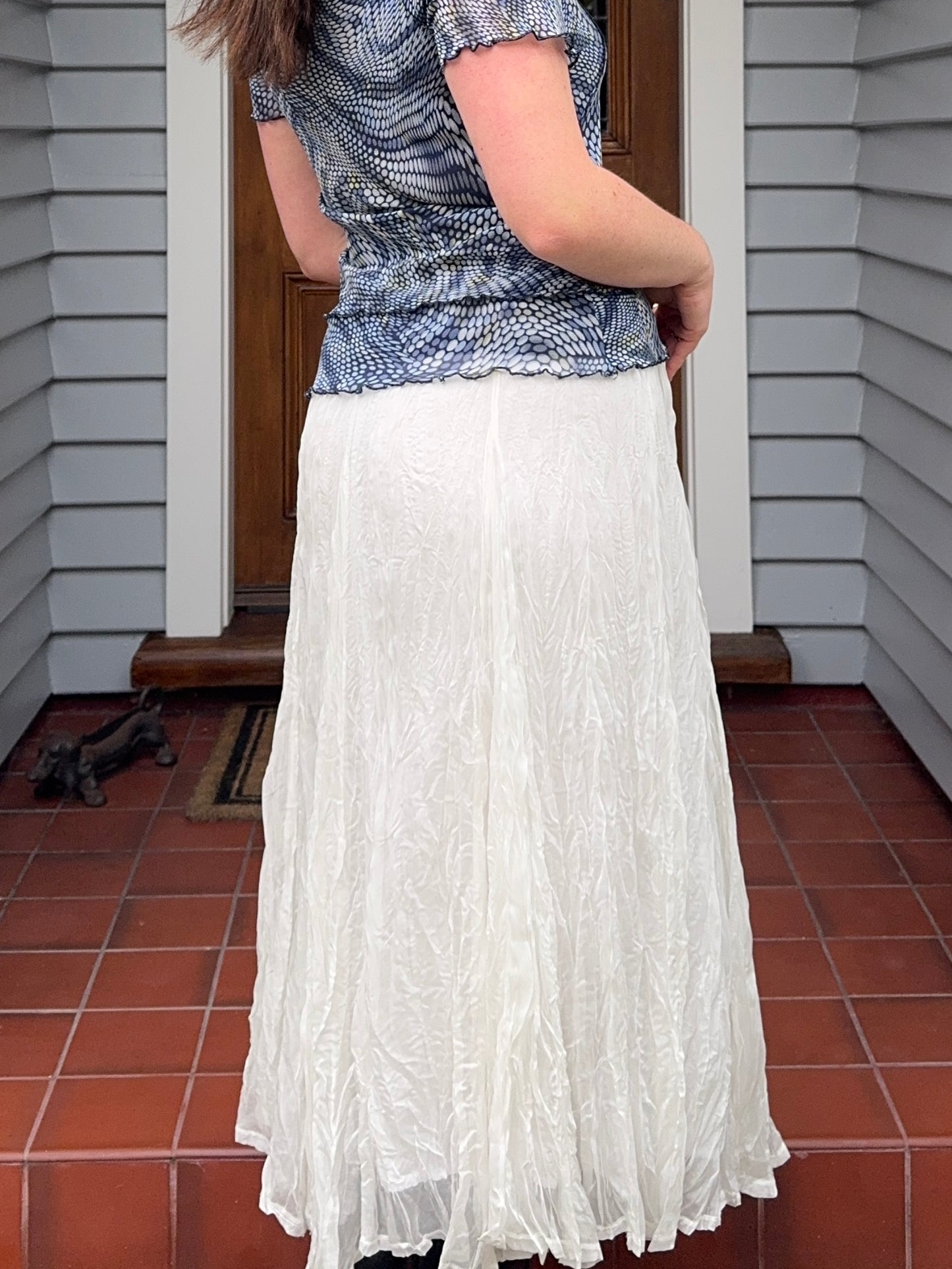 White Maxi Skirt | Size 12-14