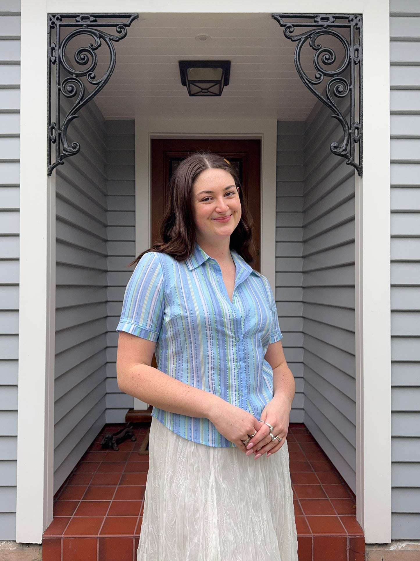 Striped Button-Up Shirt | Size 12