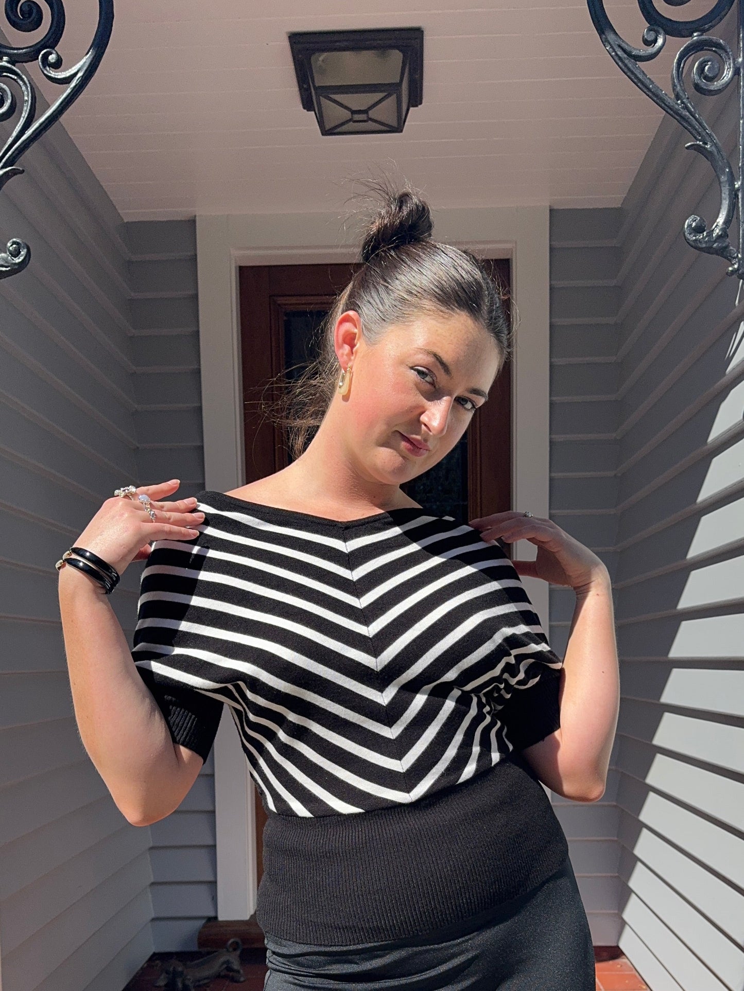 Asymmetric Striped Top | Size 10-12