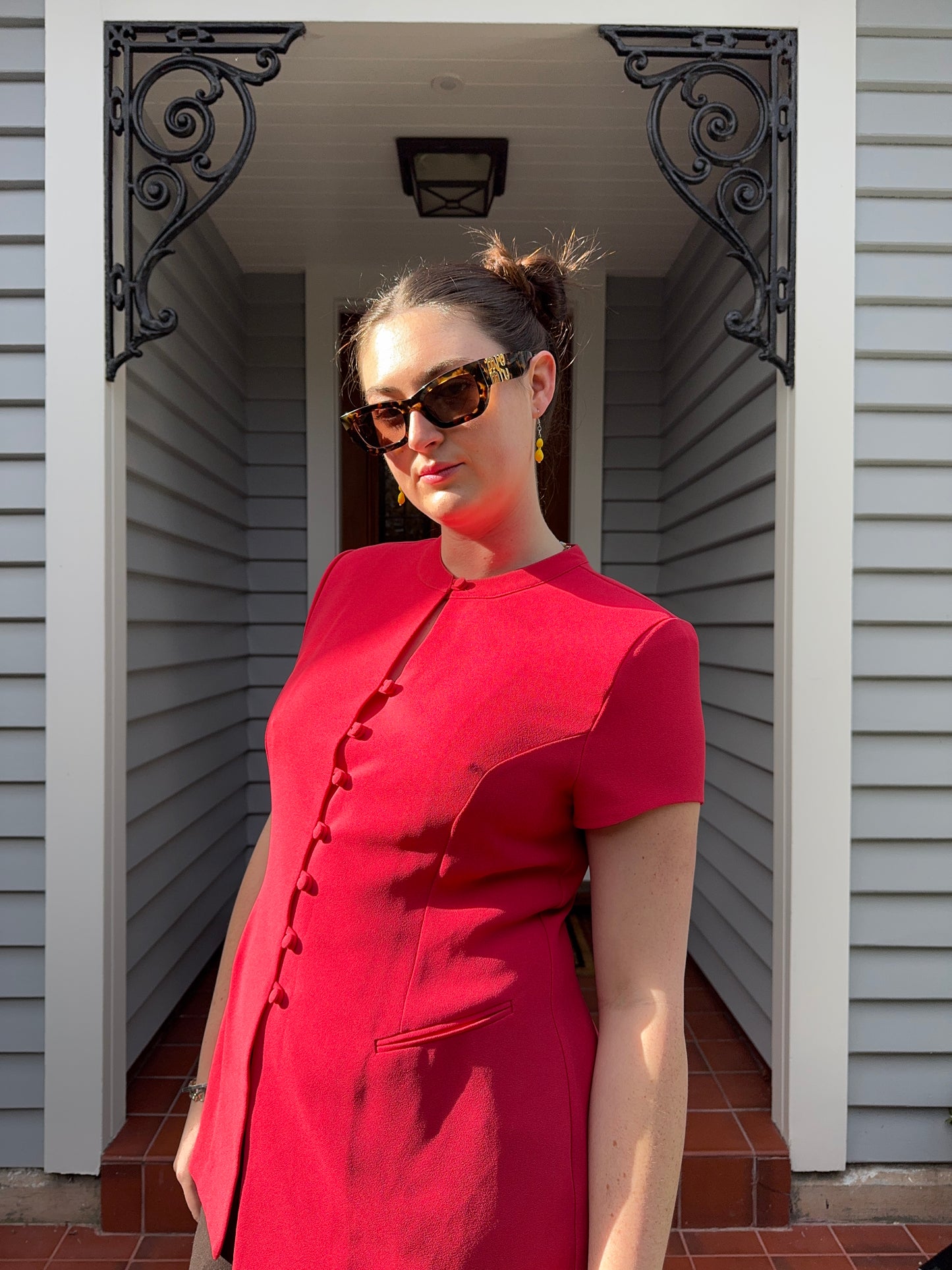STAXS Red Blouse | Size Large