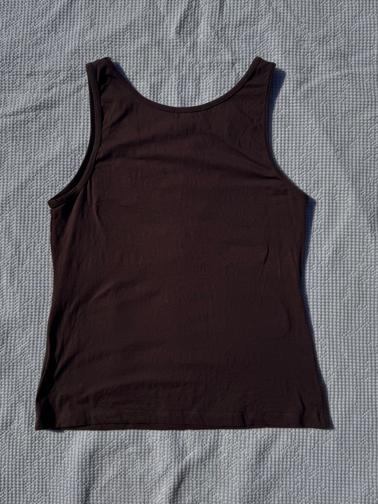 Brown Beaded Singlet | Size Large