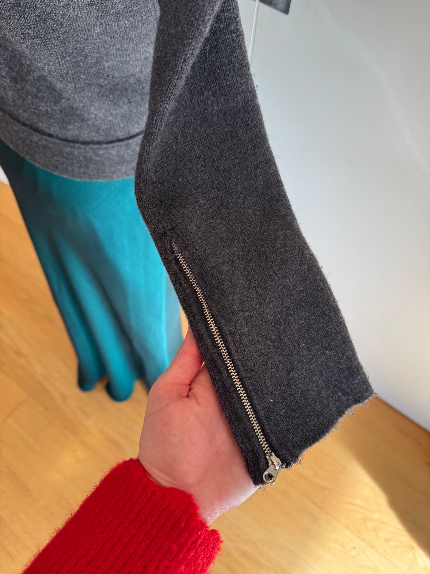 Wool Asymmetric Zip Jacket | Size 8