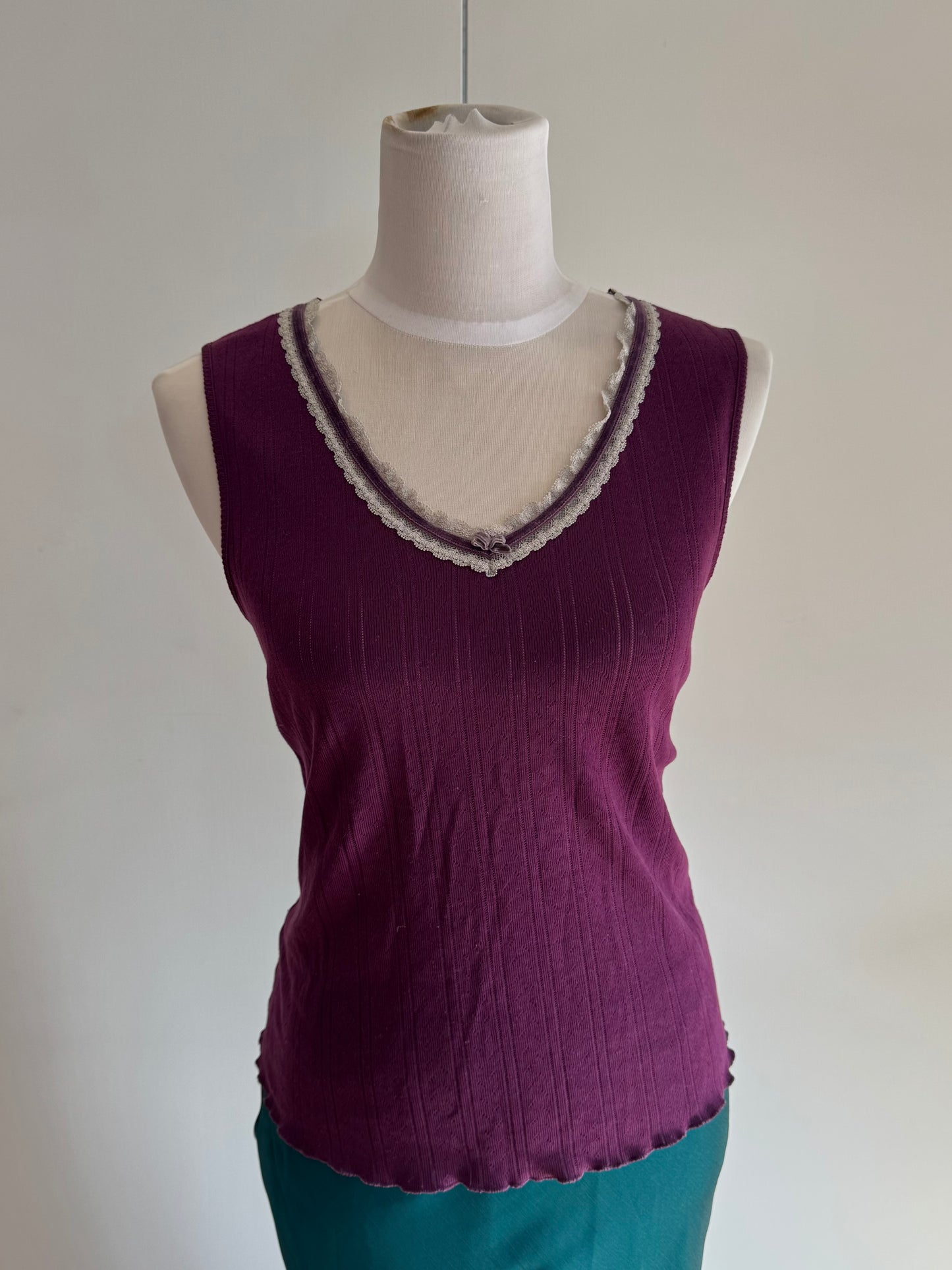 Purple Cotton Singlet | Size 8-10