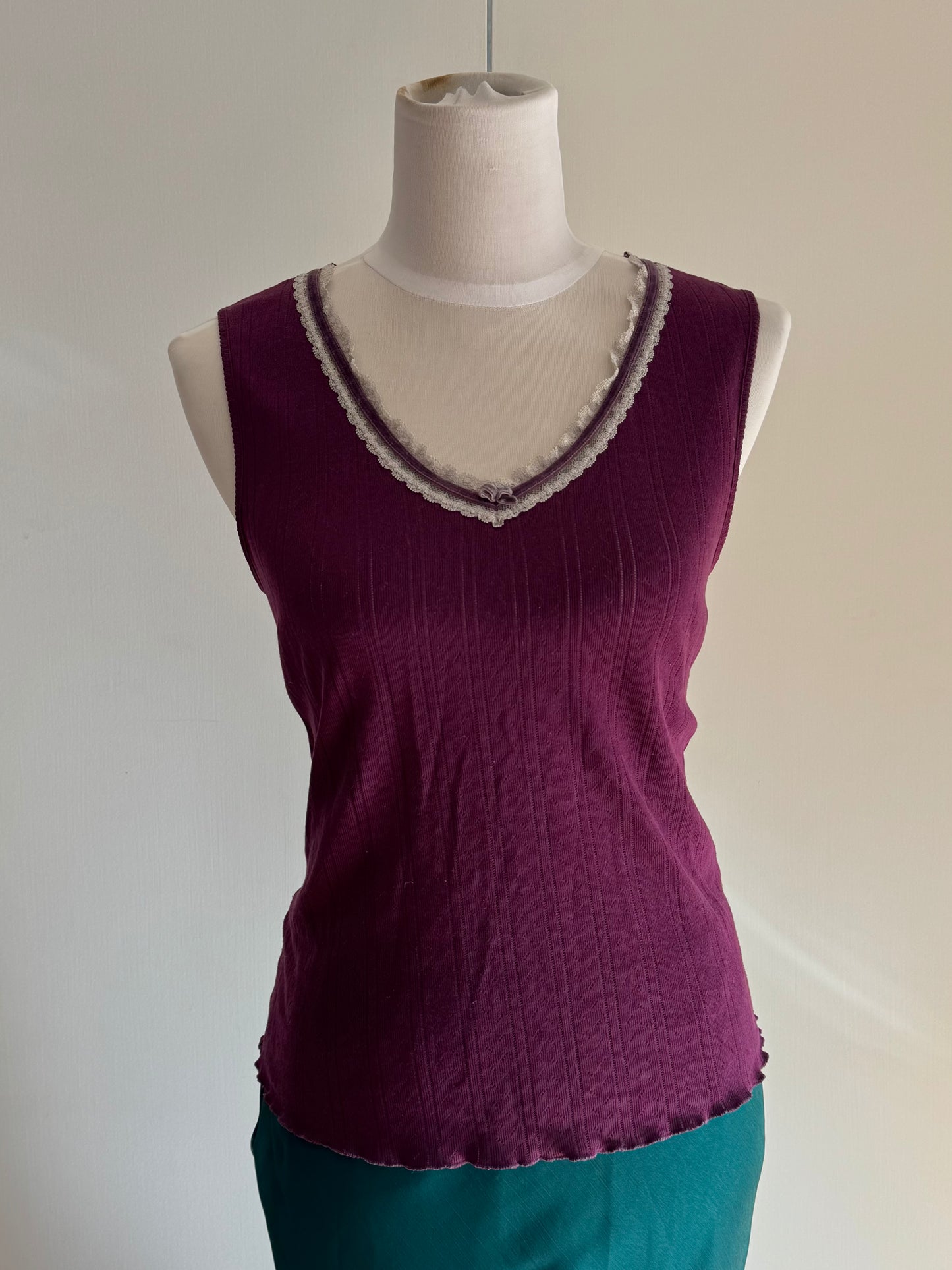 Purple Cotton Singlet | Size 8-10