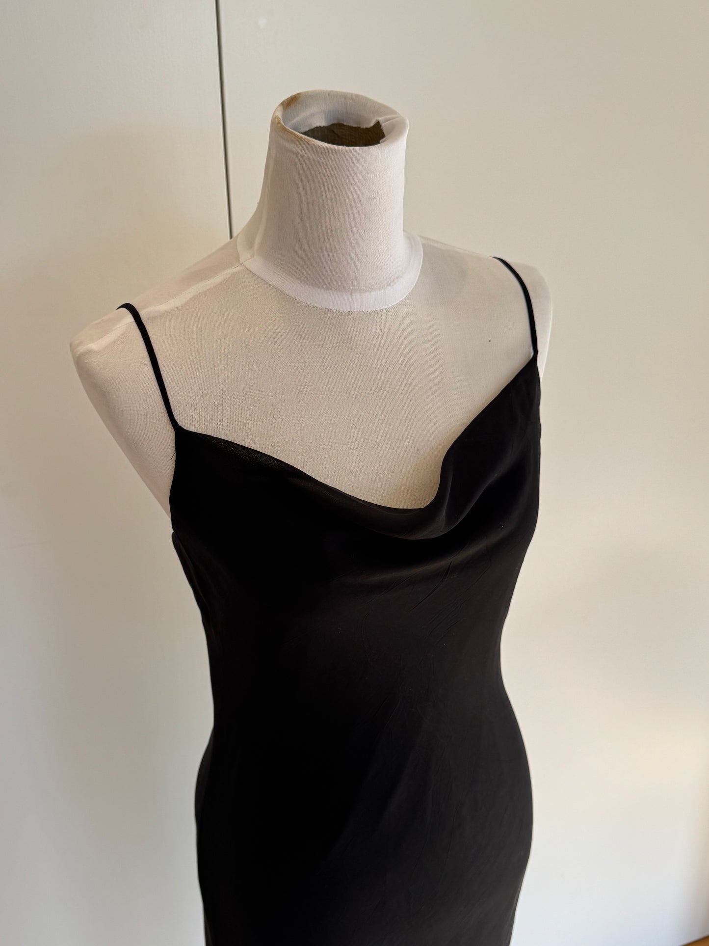 Vintage Black Midi Dress | Size 10