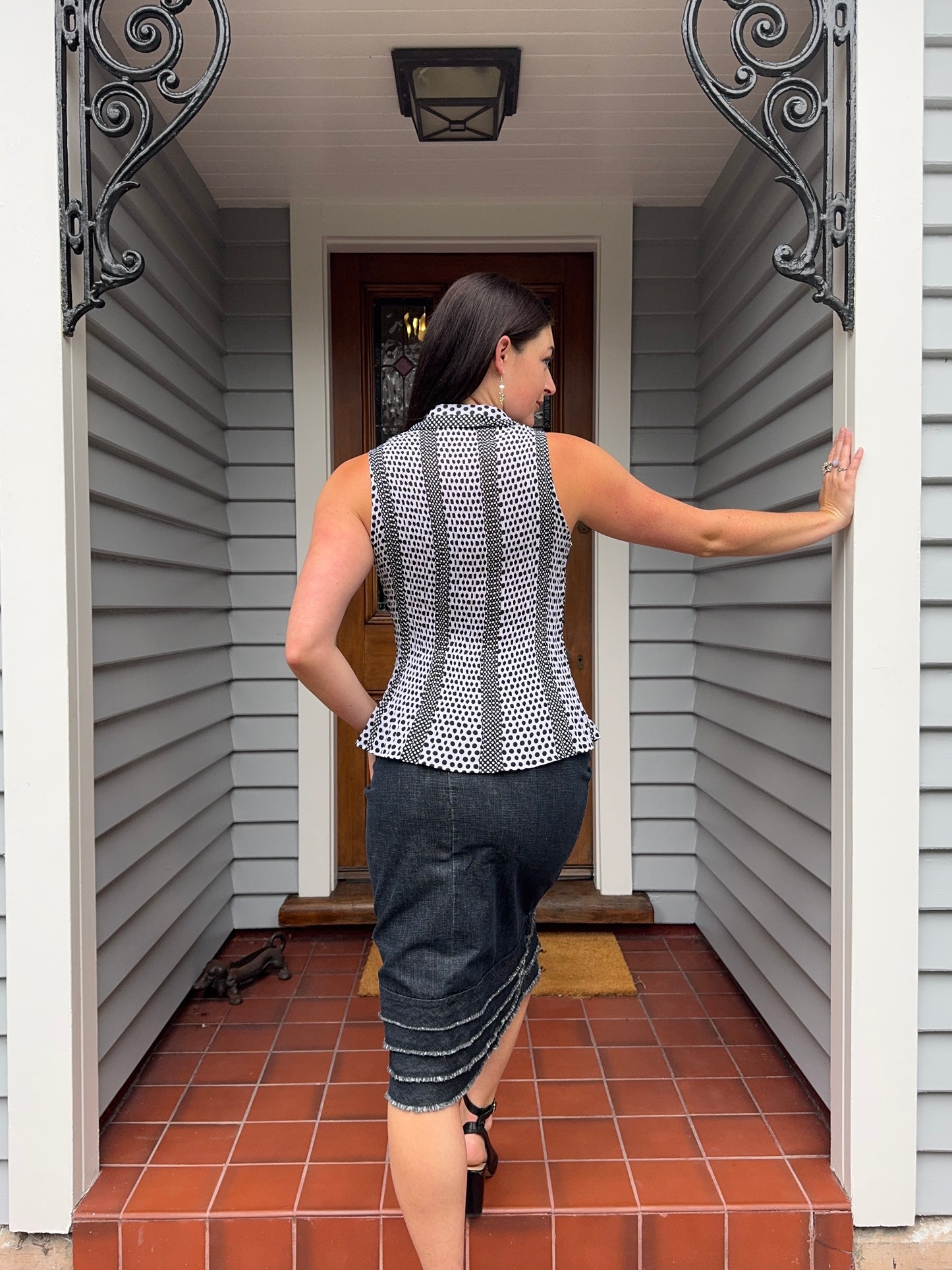 Sheer Polka Dot Blouse | Size 14-16