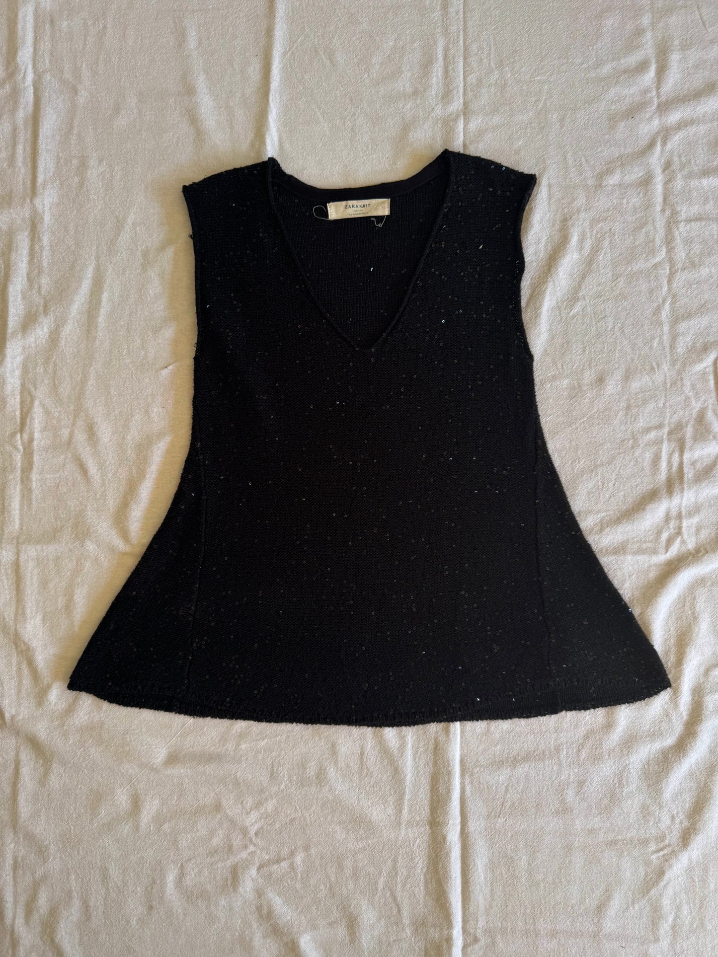Sparkly Black Singlet | Size M