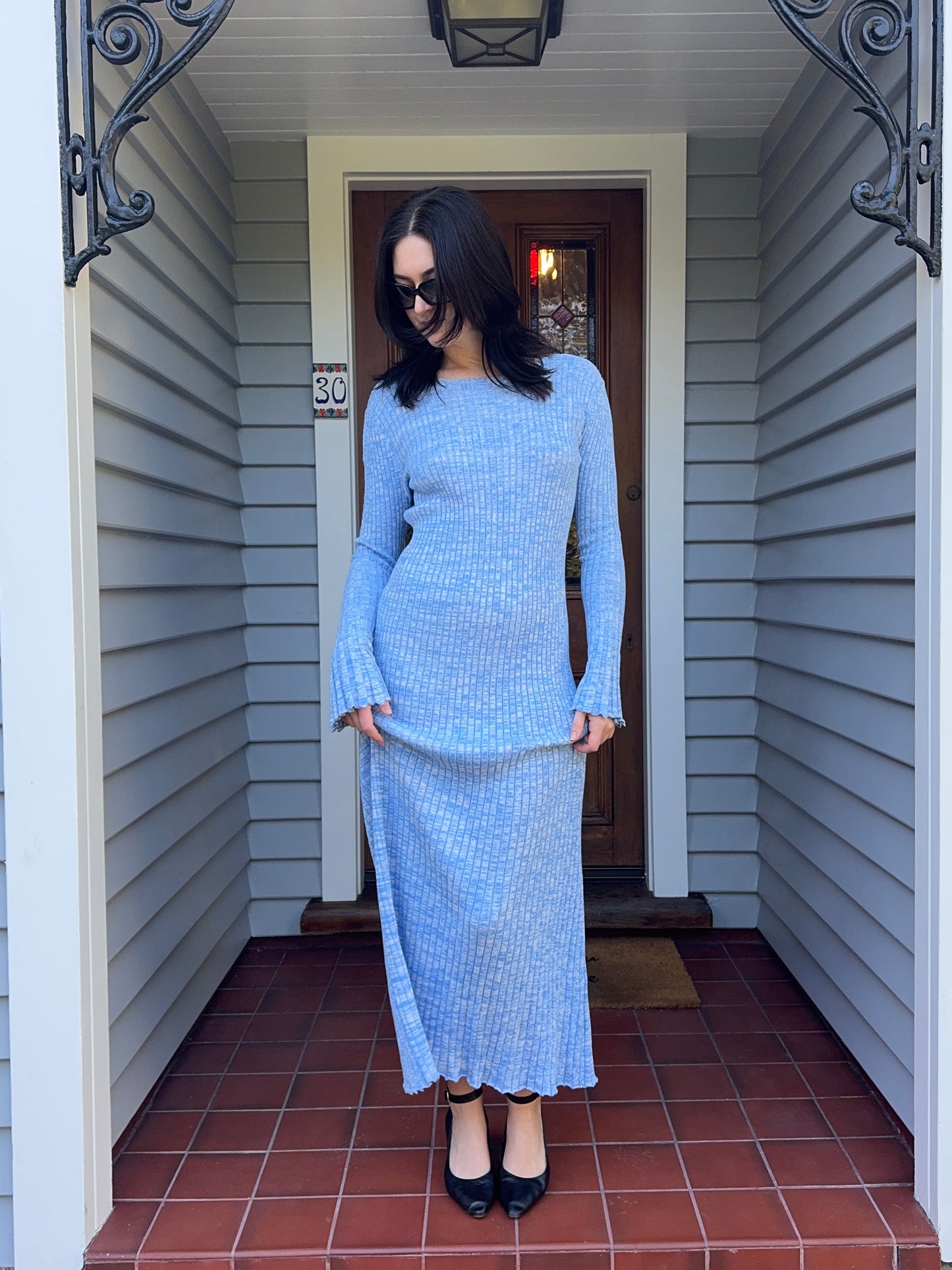 Friends with Frank Blue Maxi Dress | Size L