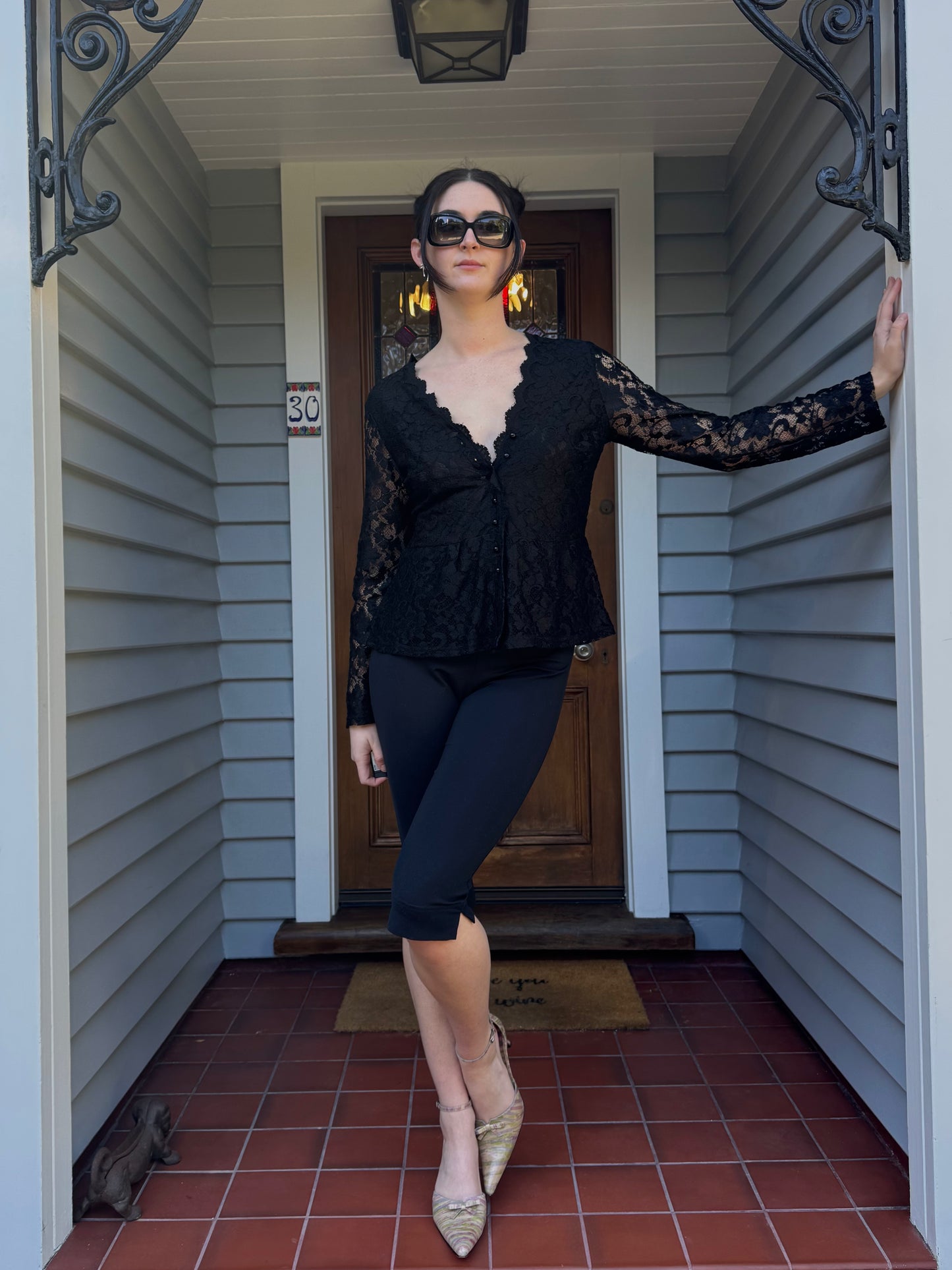 Sheer Lace Blouse | Size L