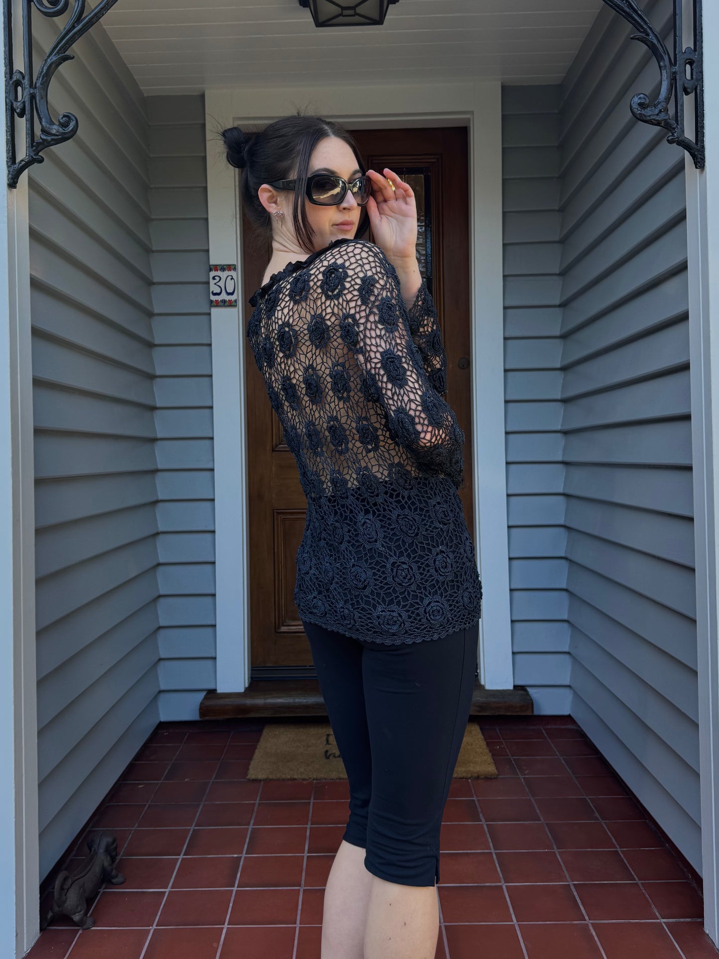 Long Crochet Cardigan | Size XL