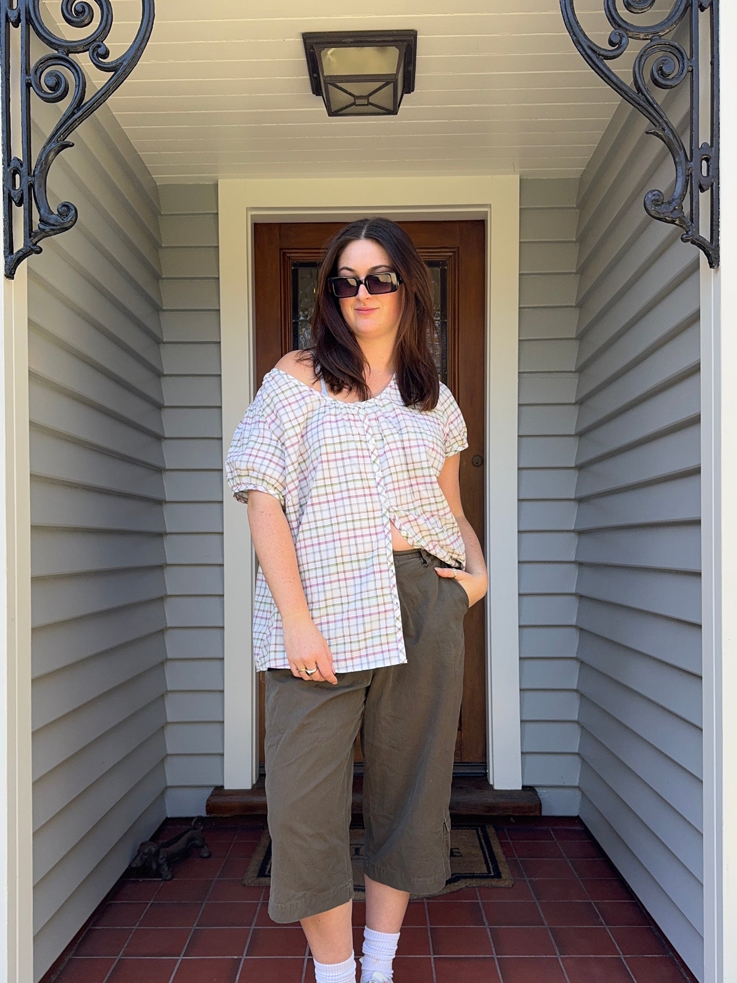 Floaty Checkered Blouse | Size 14-16
