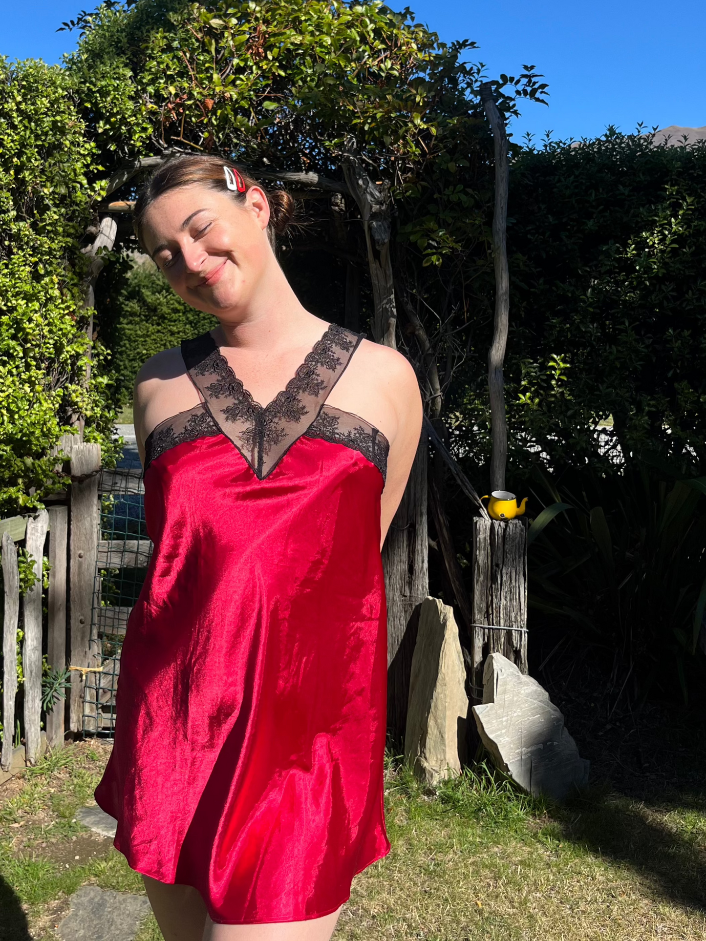 Red Silky Slip