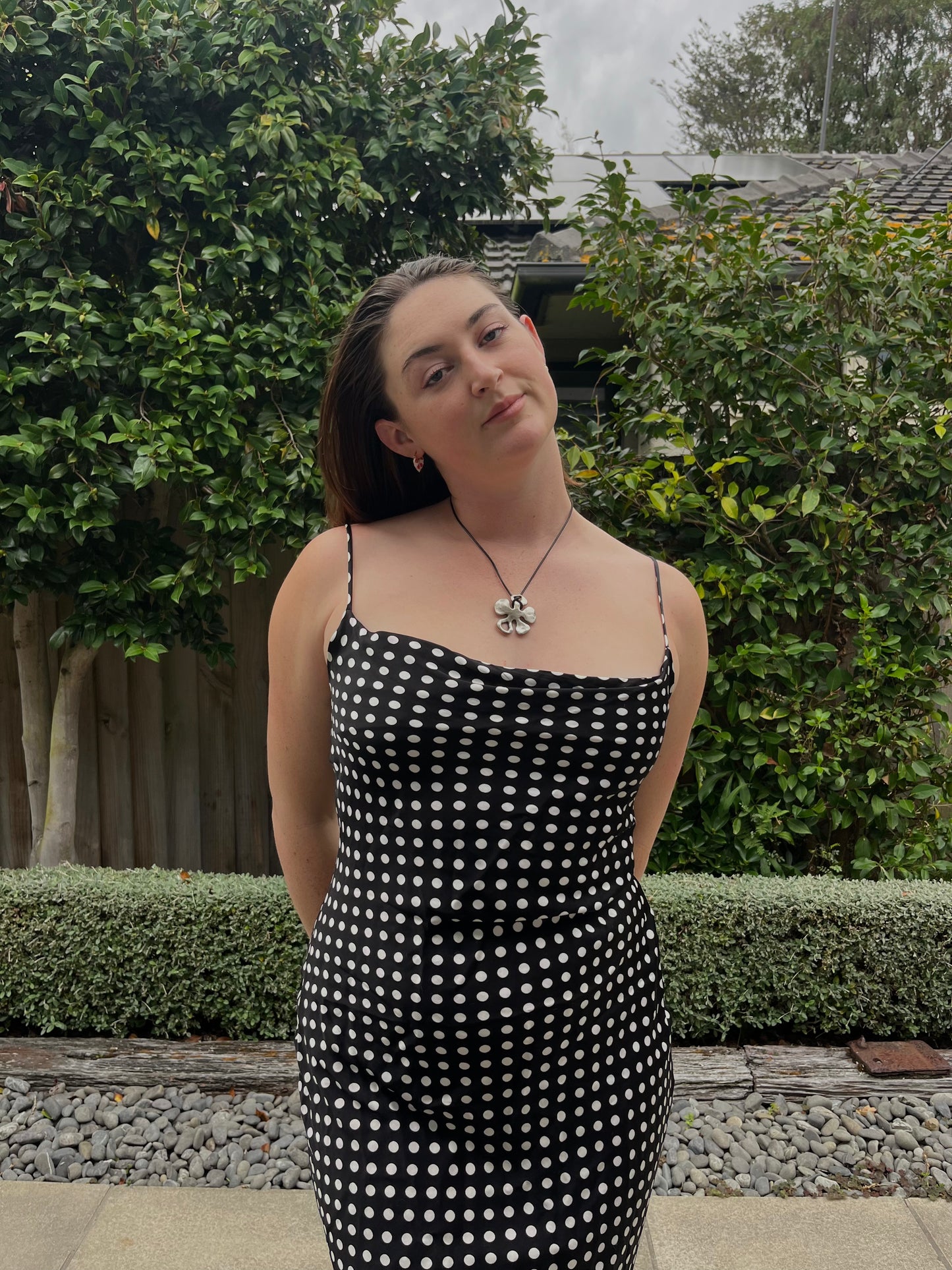 Polka Dot Midi Dress | Size 8-10