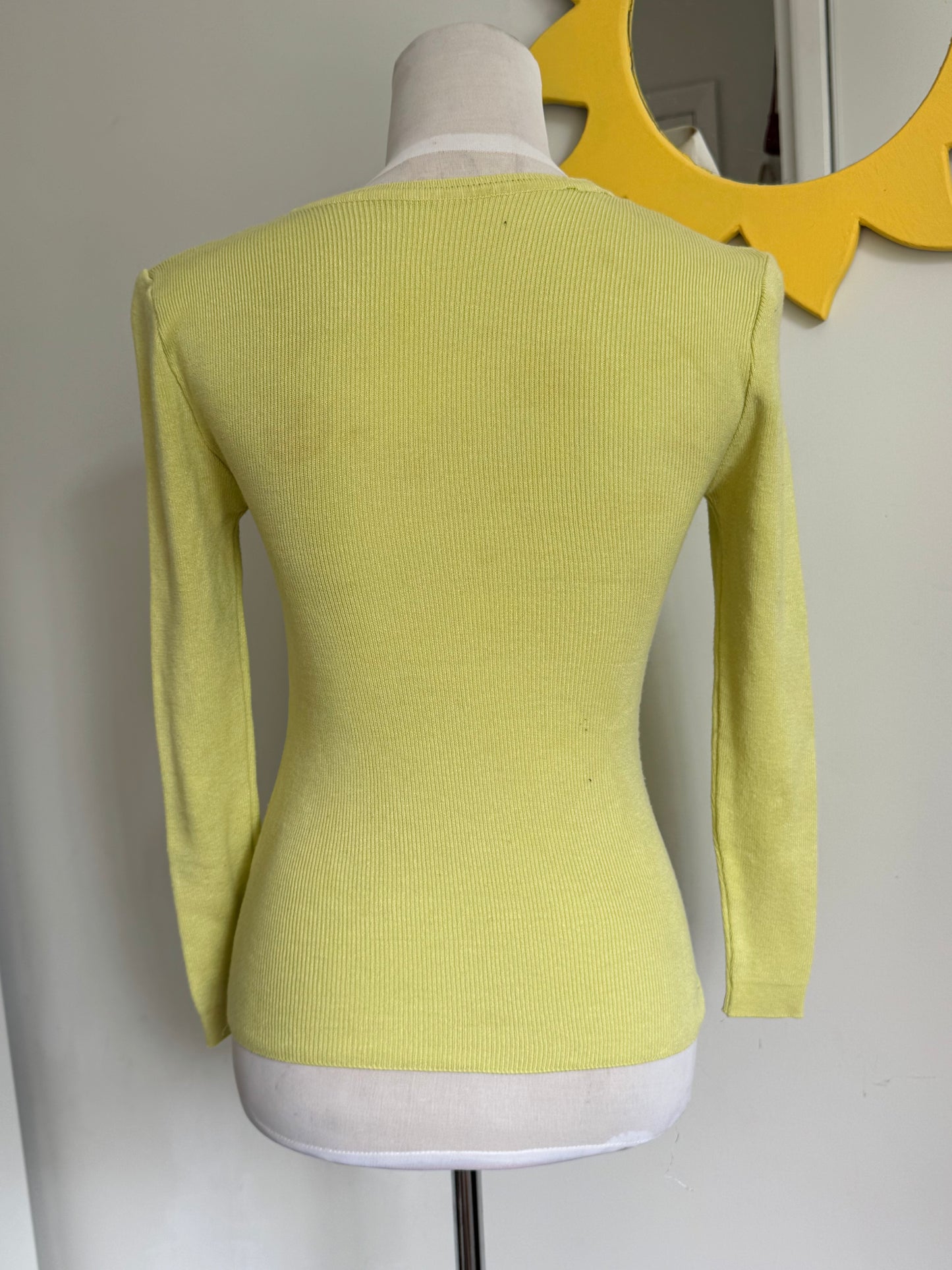 Green Striped Long-sleeve Top | Size 8