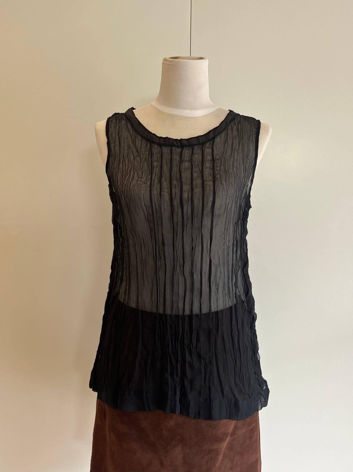 Sheer Black Top | Size 10-12