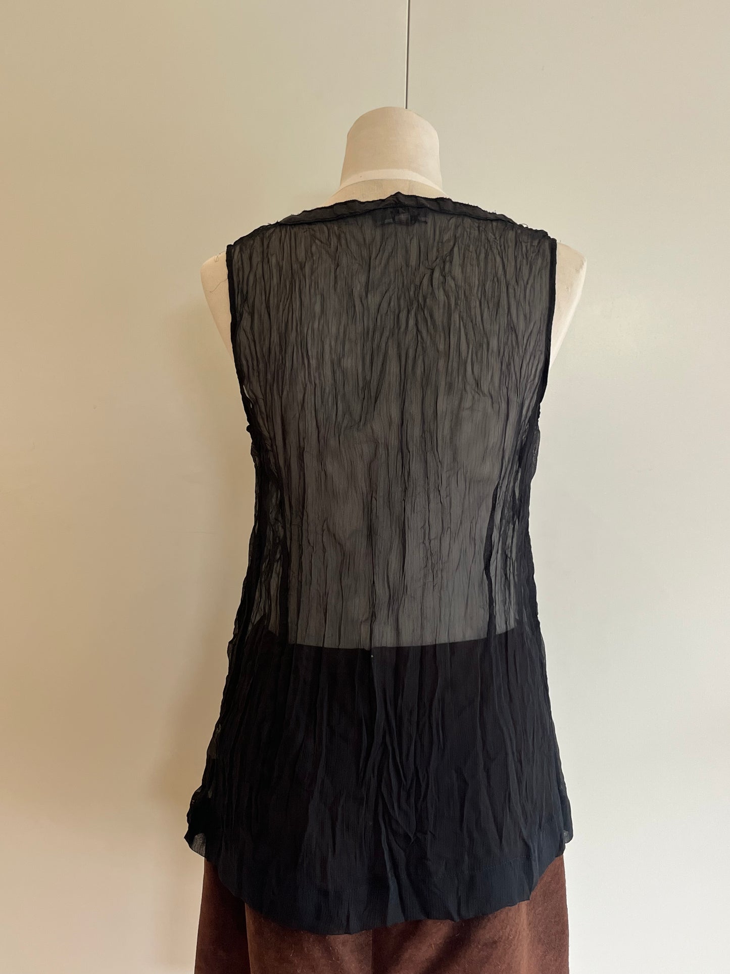 Sheer Black Top | Size 10-12