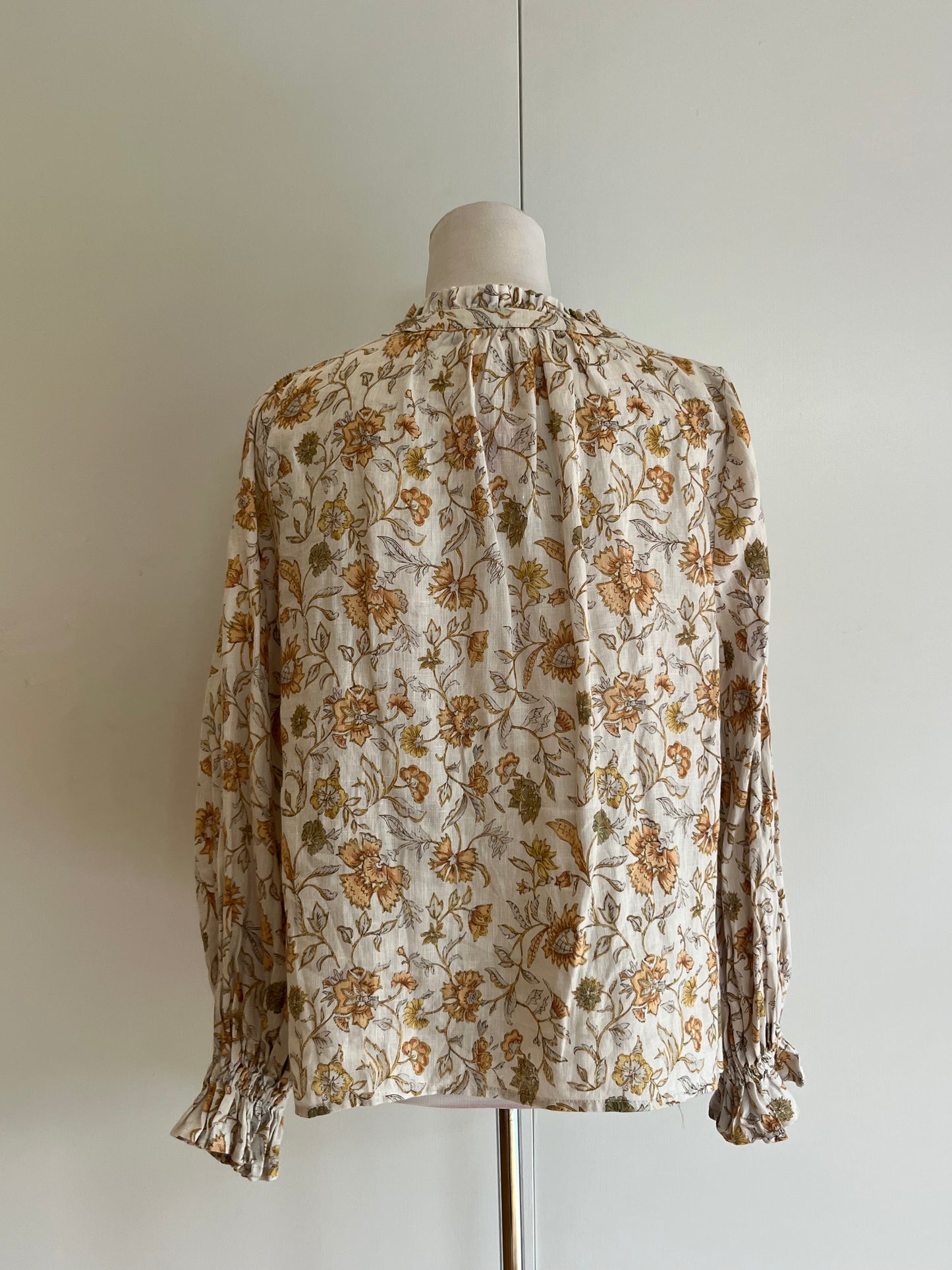 Linen Floral Blouse | Size 8