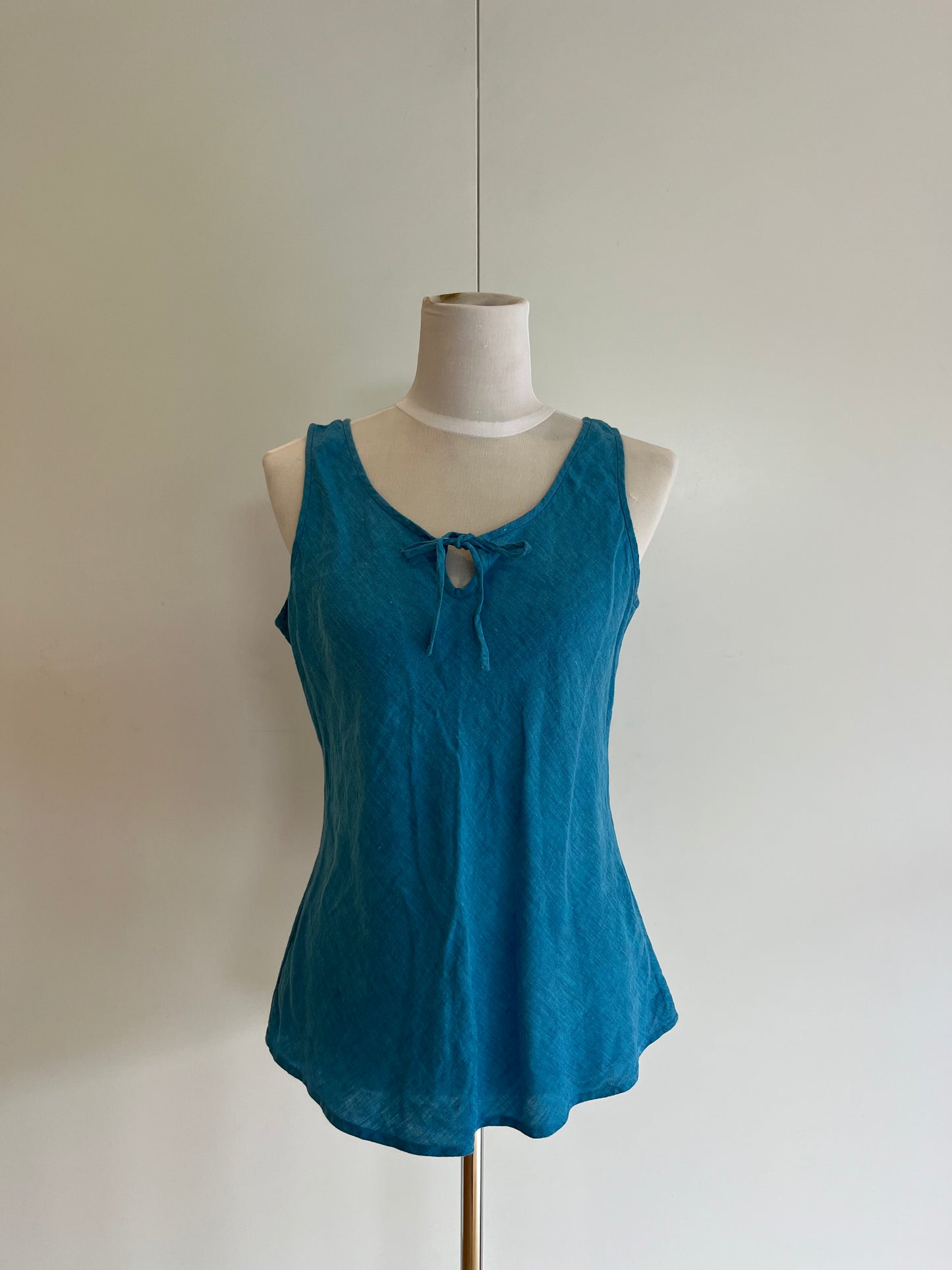 Blue Linen Singlet | Size 14