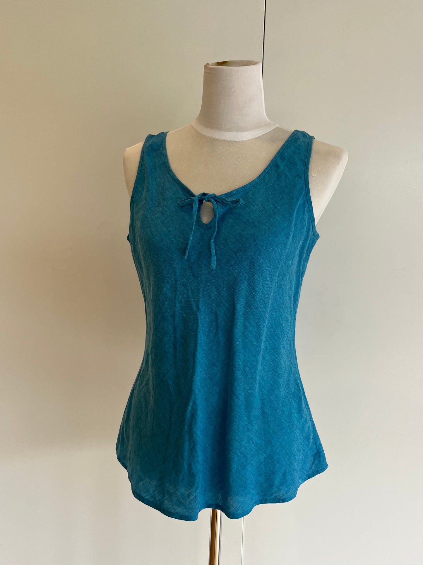 Blue Linen Singlet | Size 14