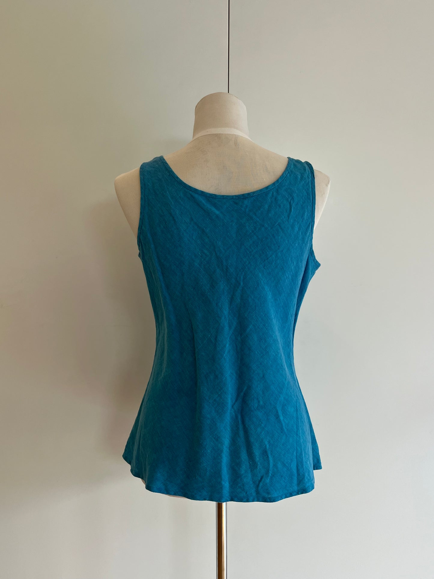 Blue Linen Singlet | Size 14