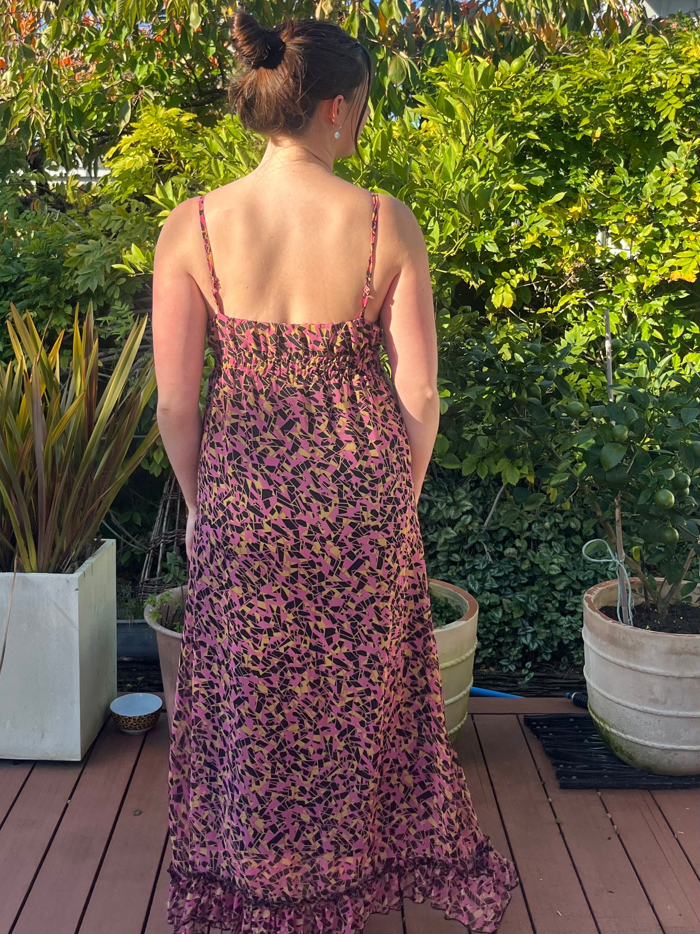 Patterned Maxi Dress | Size 12-14