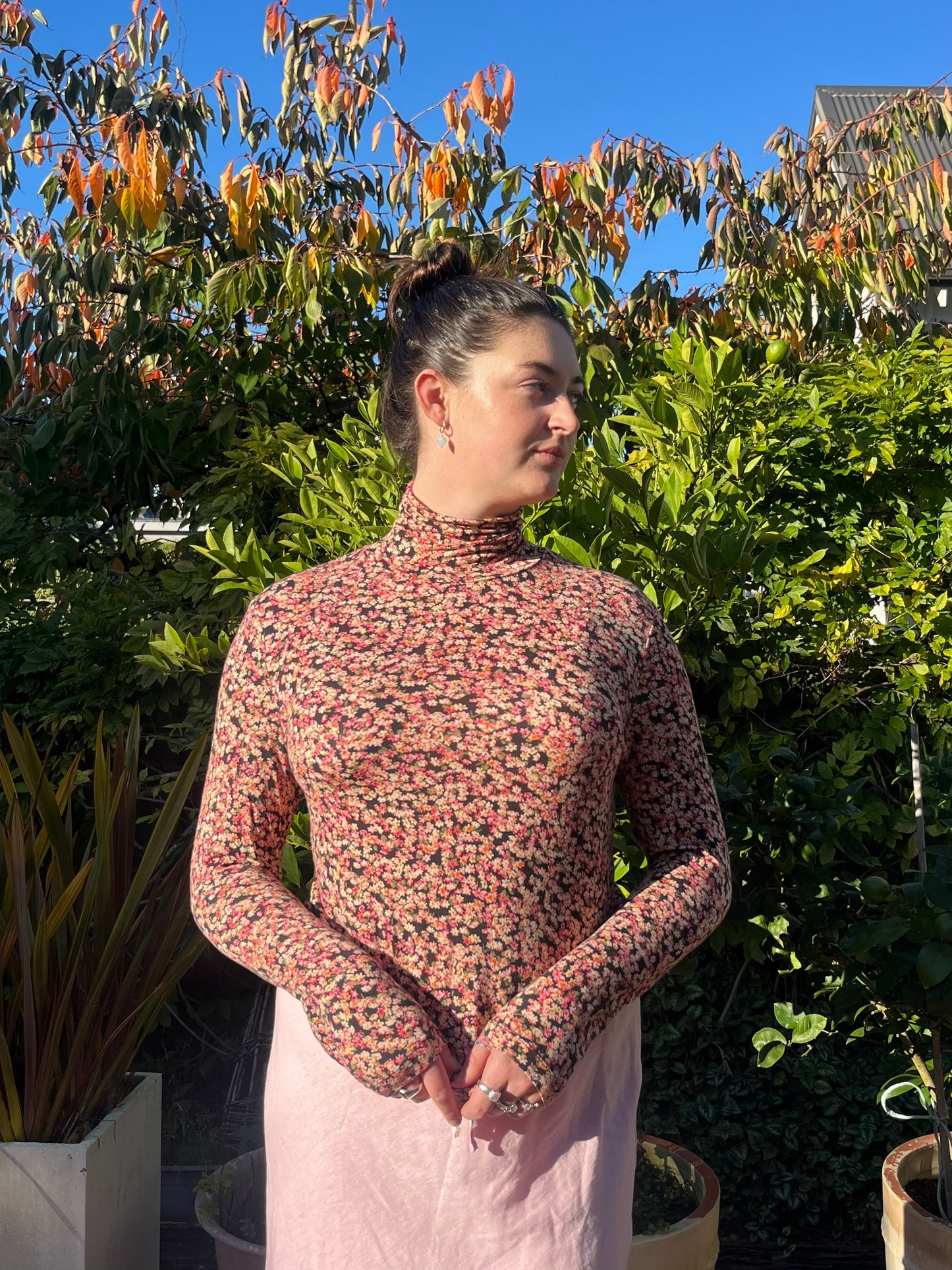 Floral Turtleneck | Size L
