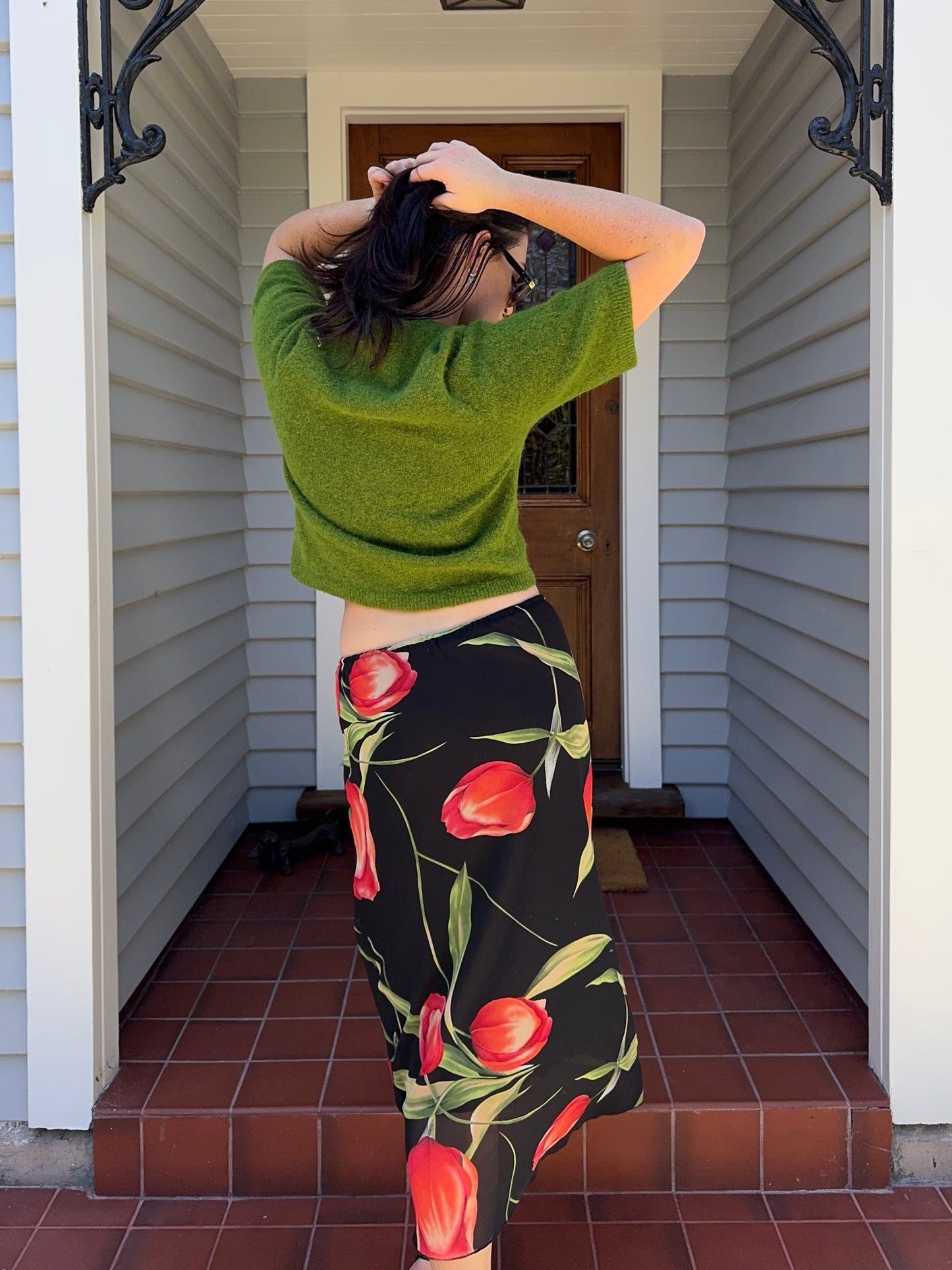 Alpaca/Wool Mix Green Jumper | Size XS