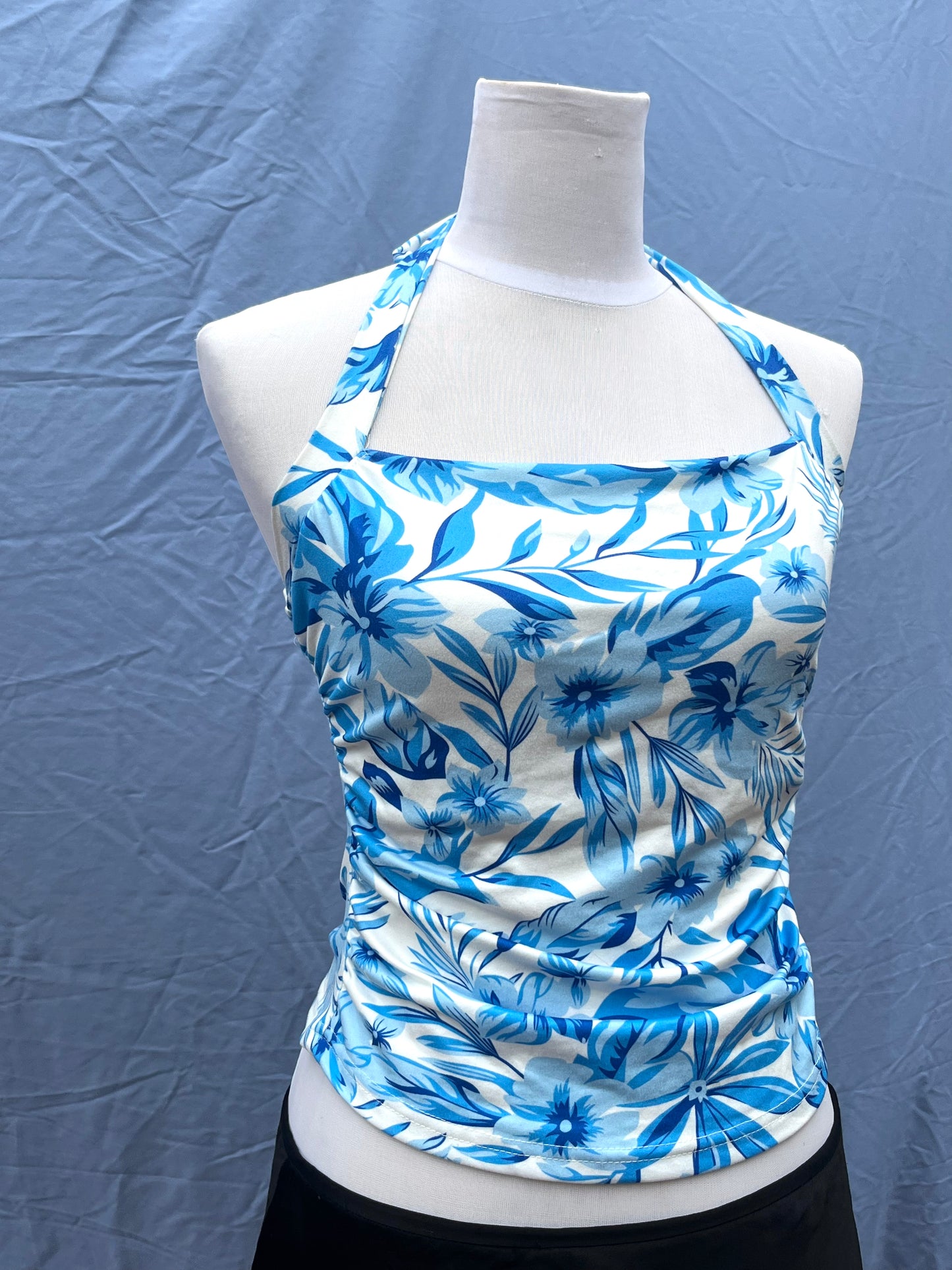 Blue Hawaiian Halter Top | Size 6–8