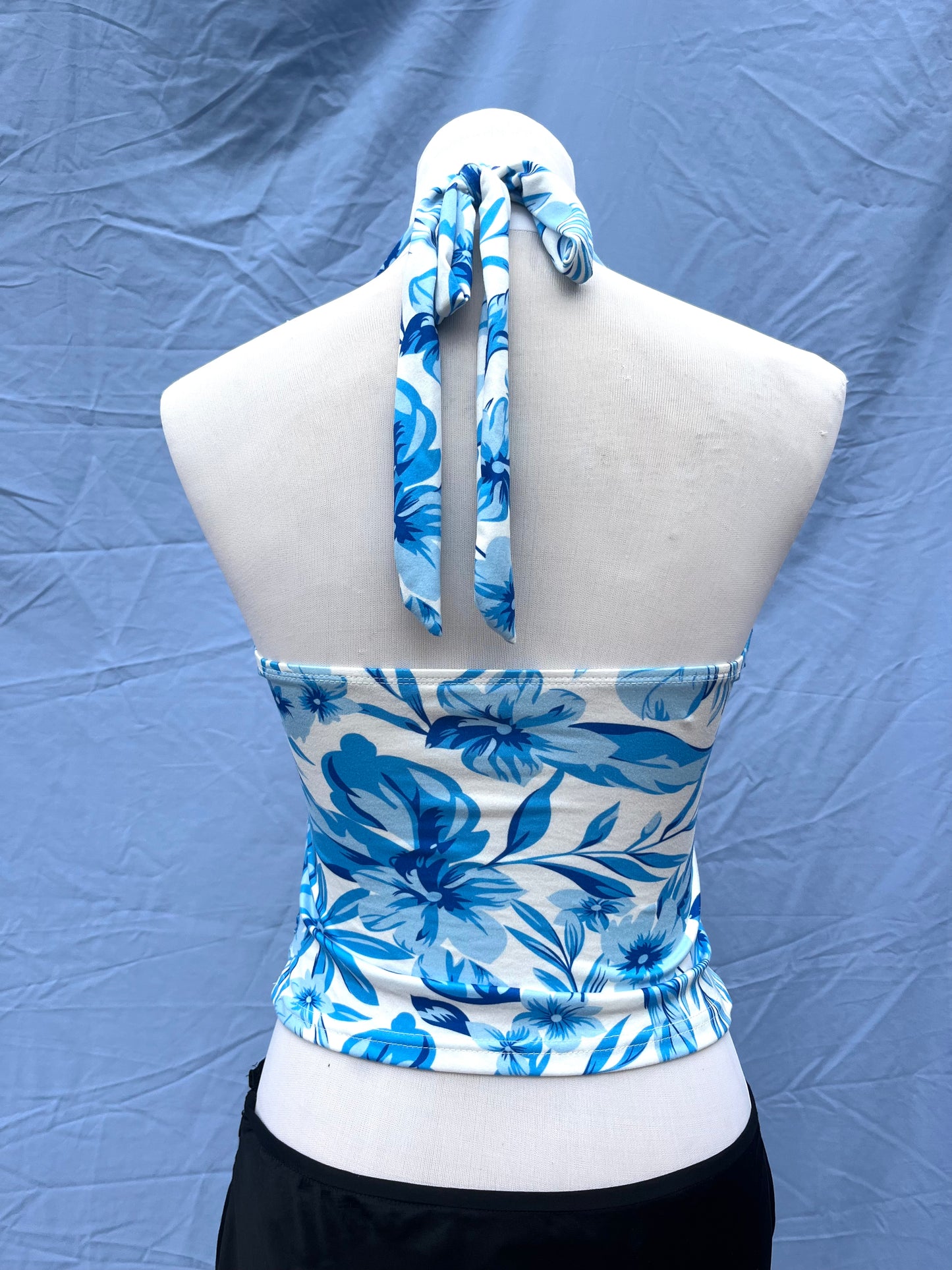 Blue Hawaiian Halter Top | Size 6–8