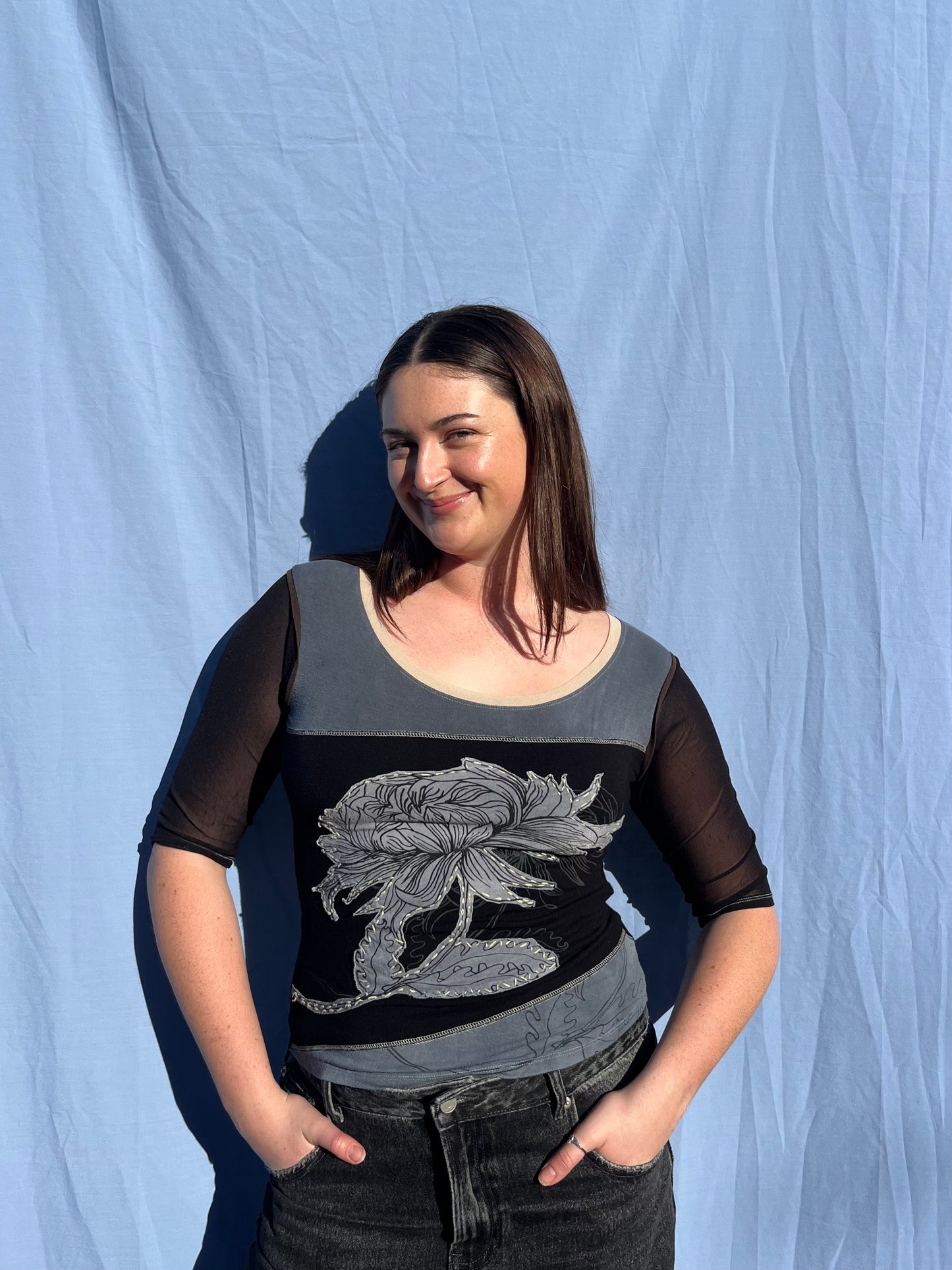 Y2K 3/4 Sleeve Top | Size 10-12
