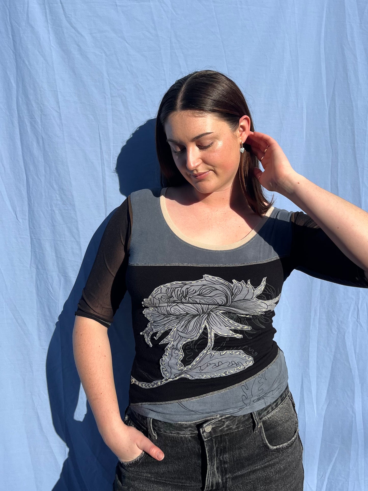 Y2K 3/4 Sleeve Top | Size 10-12
