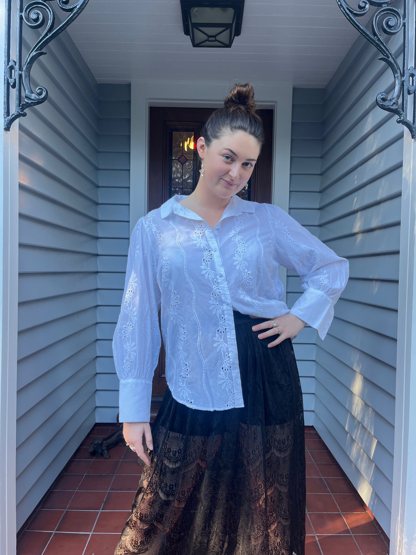 Cotton Embroidered Shirt | Size 12-14