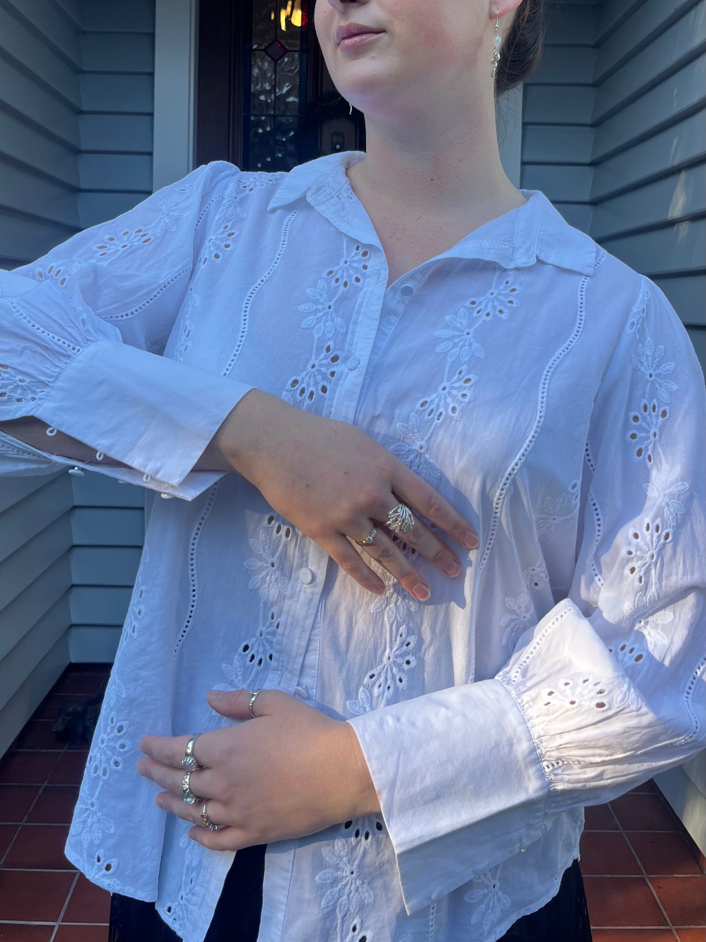 Cotton Embroidered Shirt | Size 12-14