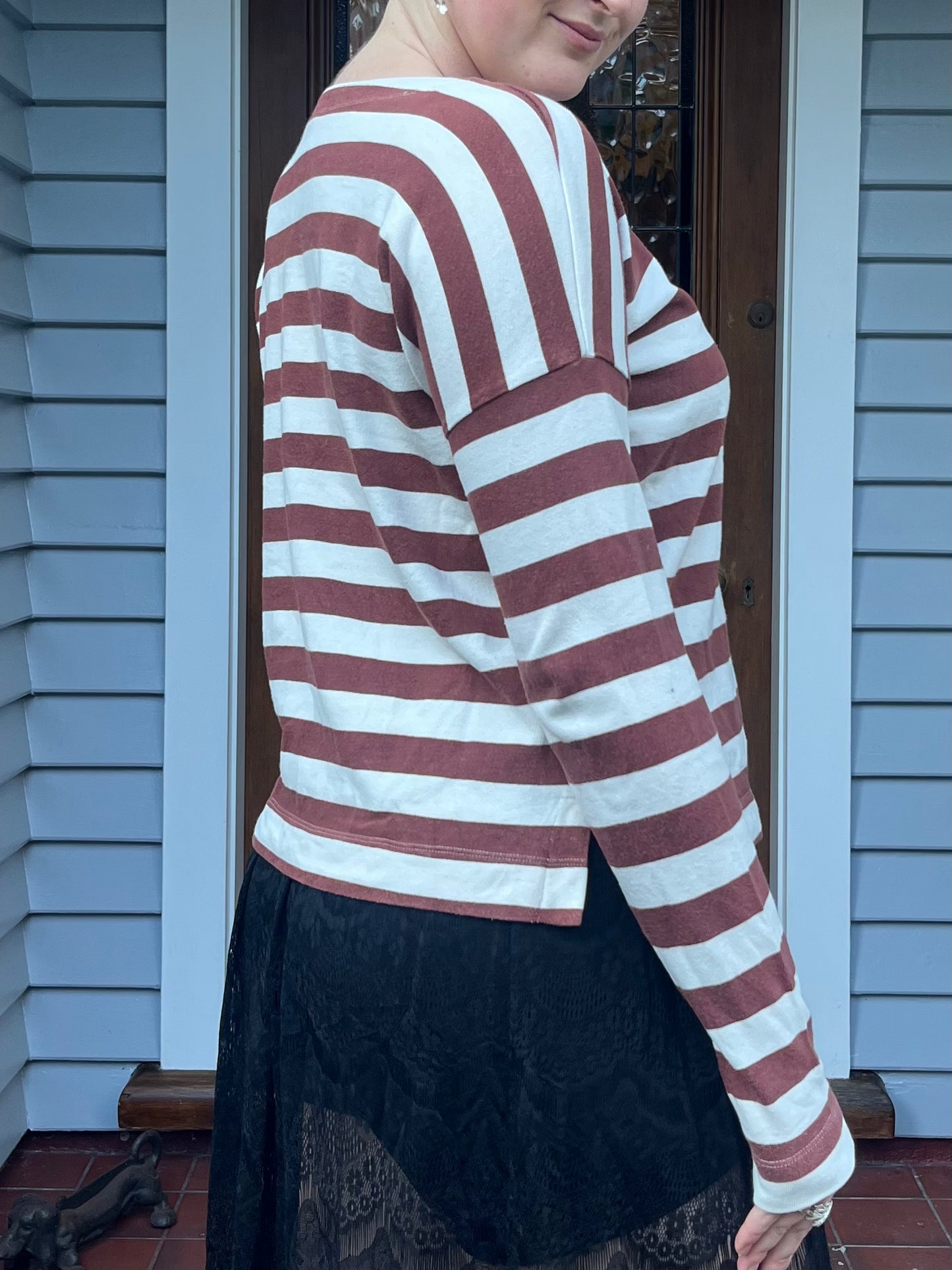 Kowtow Striped Long-Sleeve | Size M