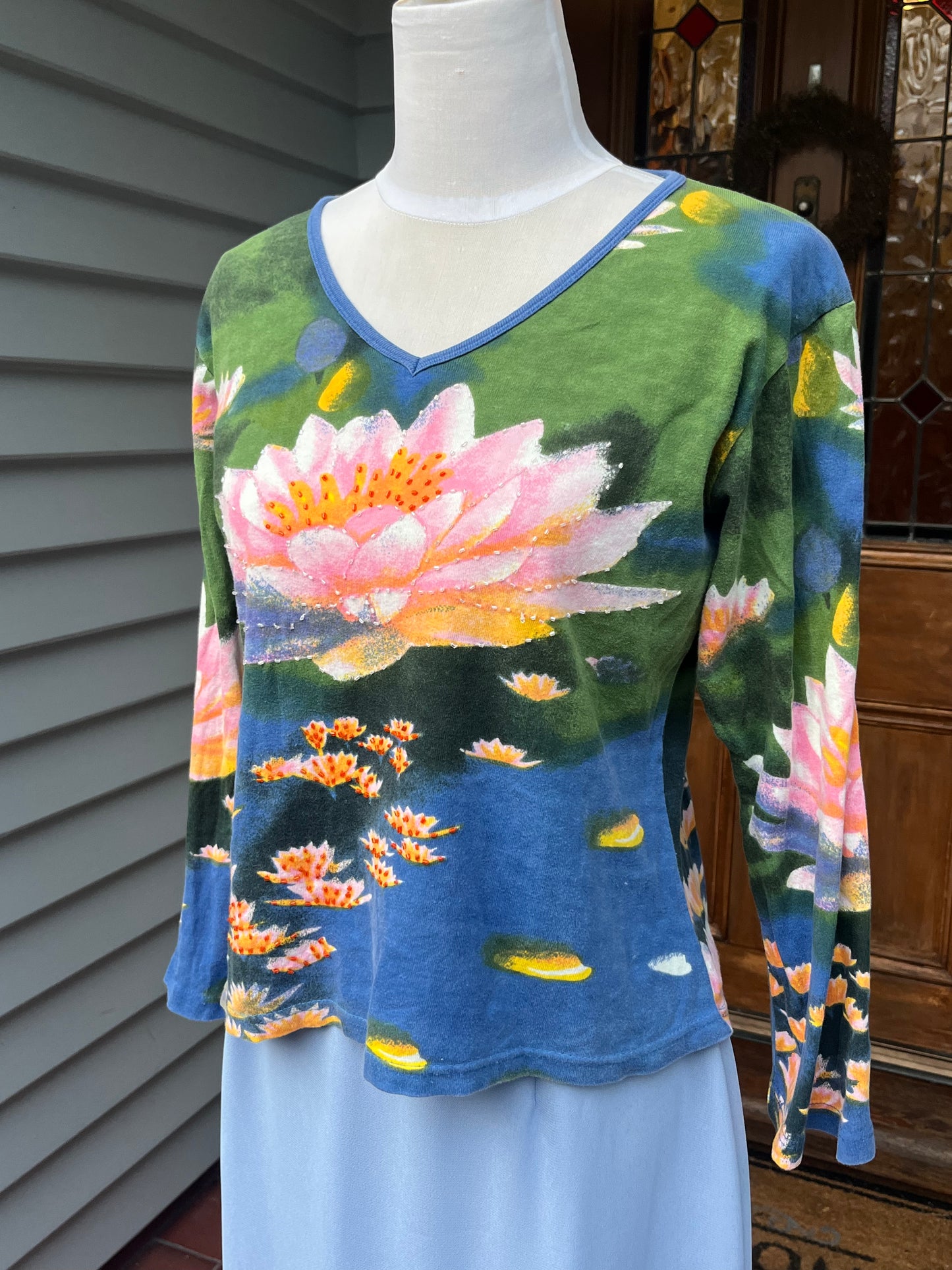 Beaded 3/4 Sleeve | Size 8-12
