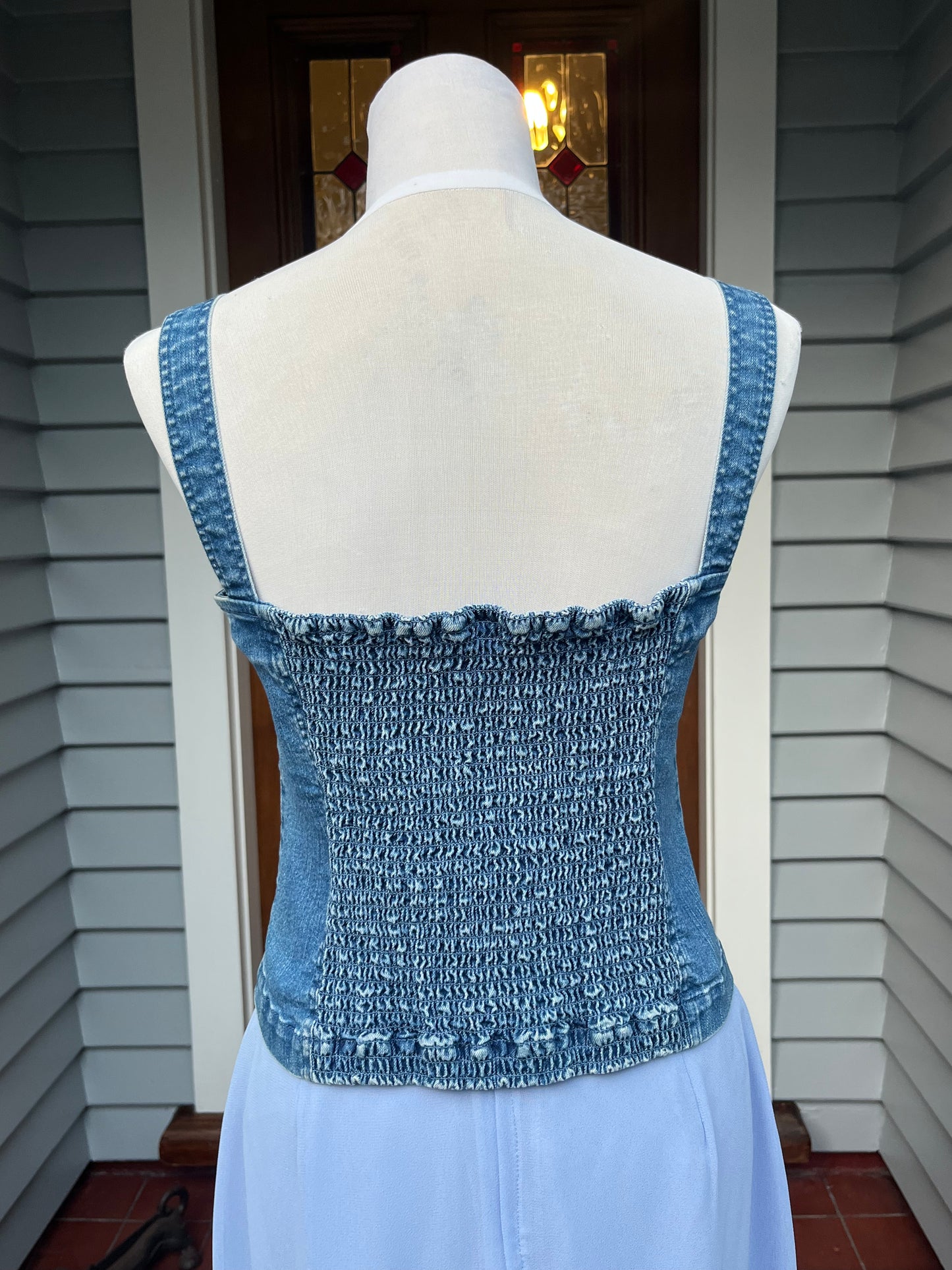 Denim Crop Top | Size M
