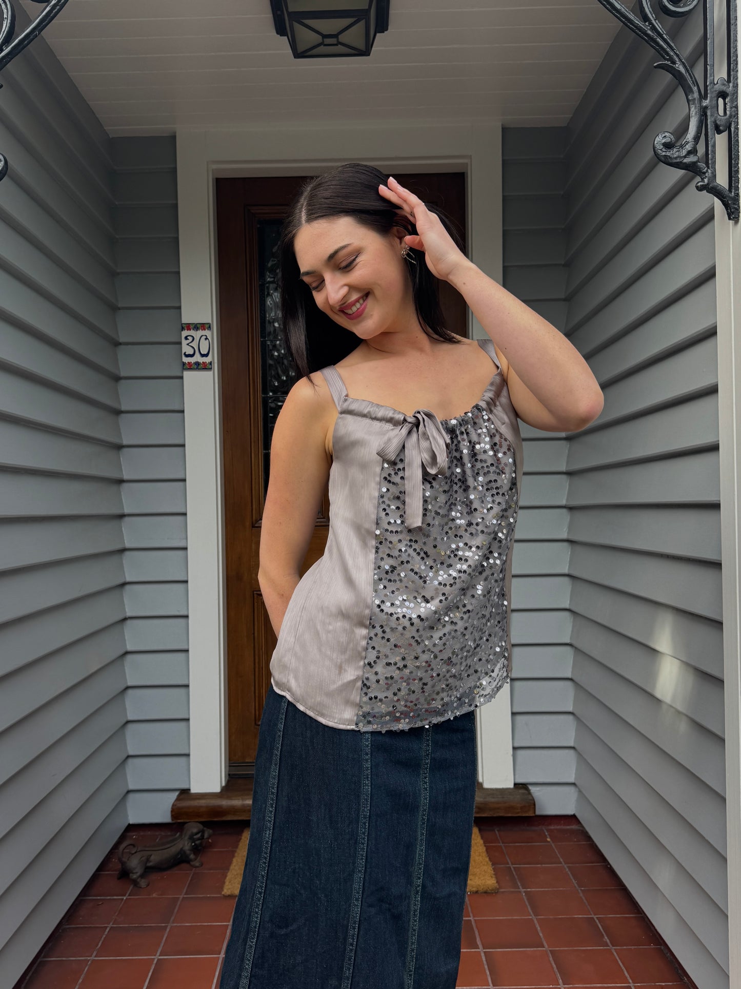 Beaded Bow Singlet | Size 12