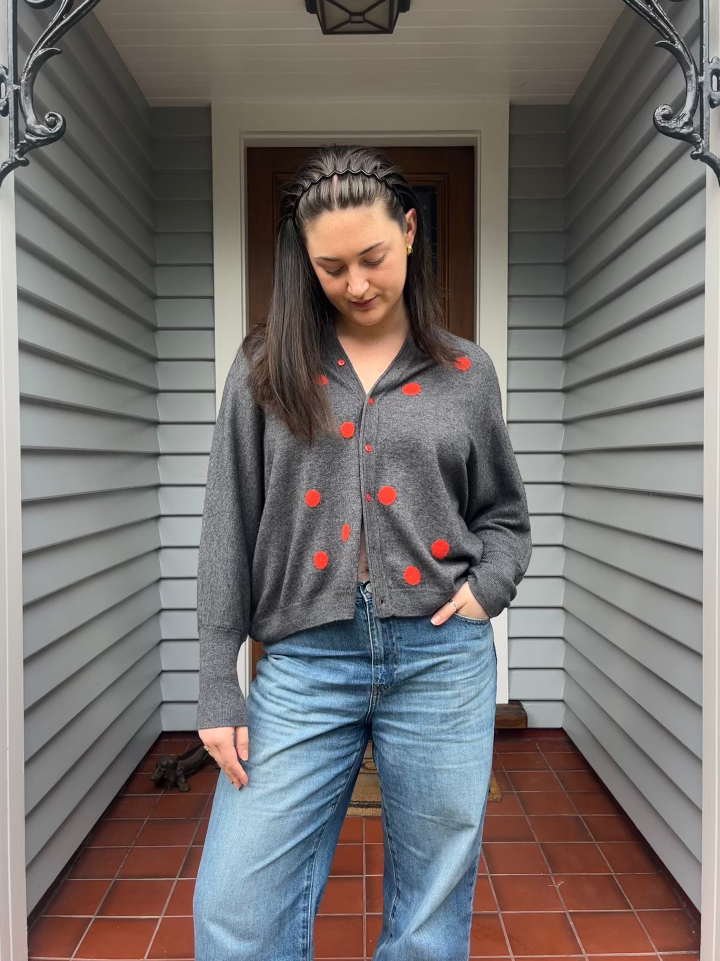 Polka-Dot Cardigan | Size 14