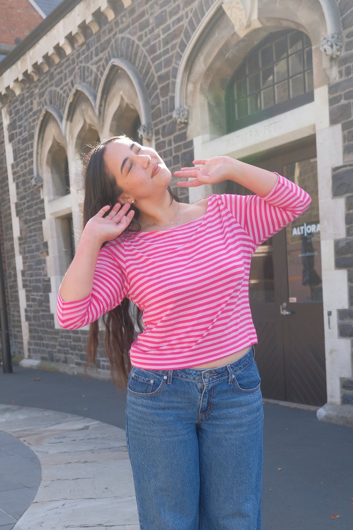 COOPER Pink Striped Top