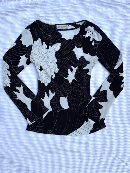 Floral Long-Sleeve Top | Size 12